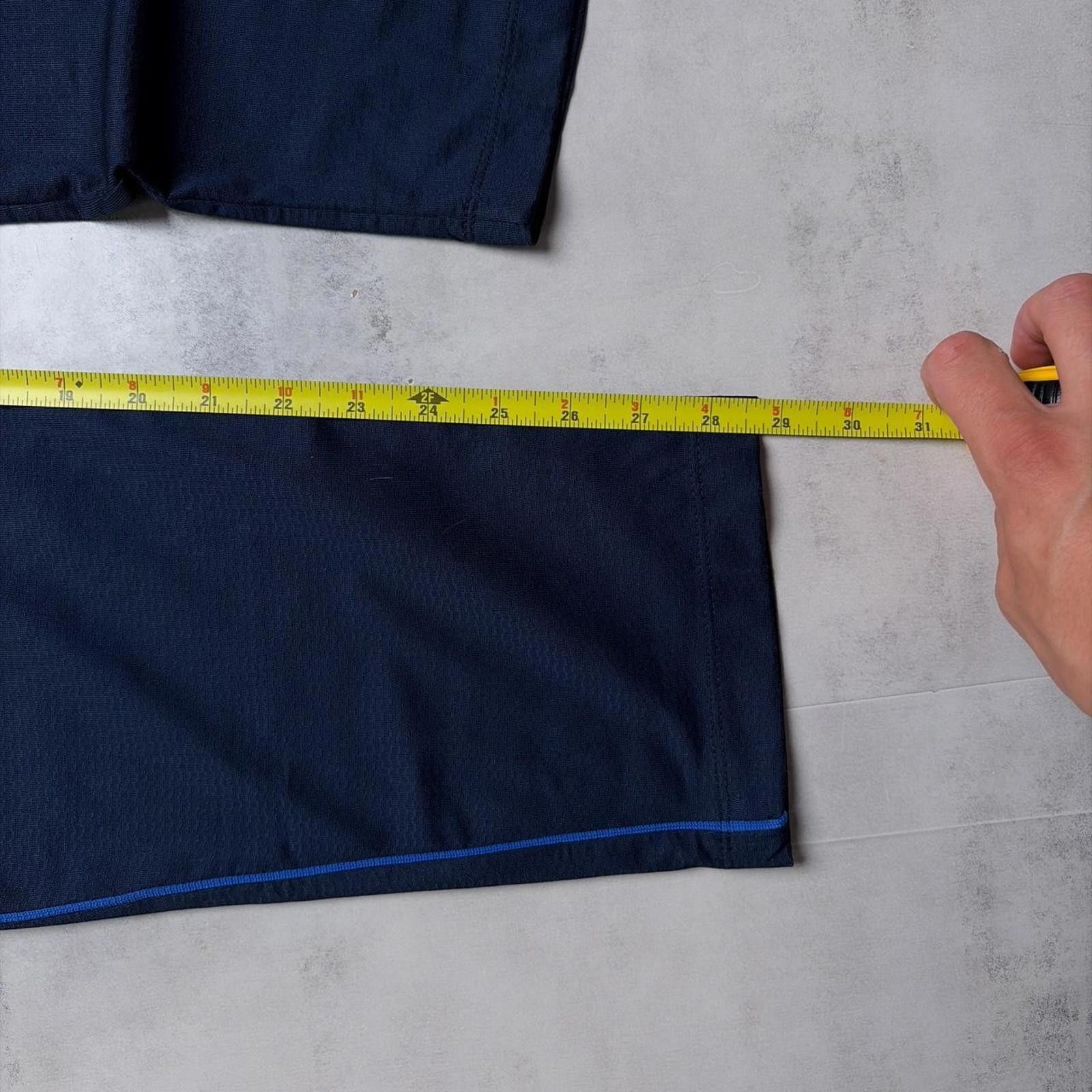 Nike Y2K Navy Nike Swoosh Grunge Loose Trackpants Size US 30 / EU 46 - 7 Thumbnail