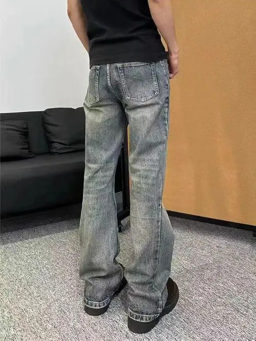 Jean Washed distressed micro-flare retro baggy jeans Size US 30 / EU 46 - 7 Thumbnail