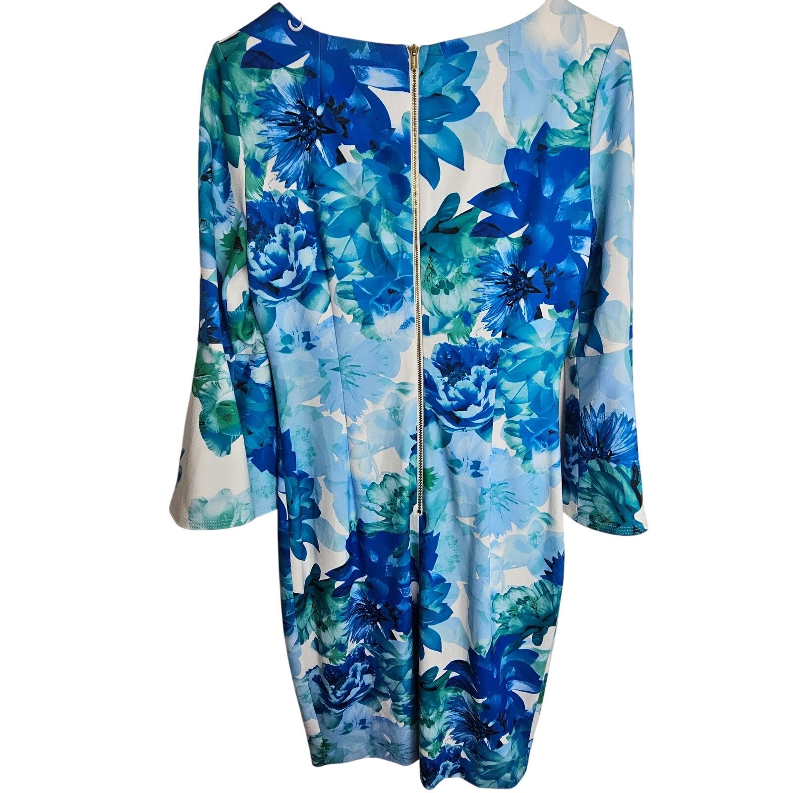 Calvin Klein Calvin Klein Womens Floral Sheath Dress Size 8 Career Corp Size M / US 6-8 / IT 42-44 - 8 Thumbnail