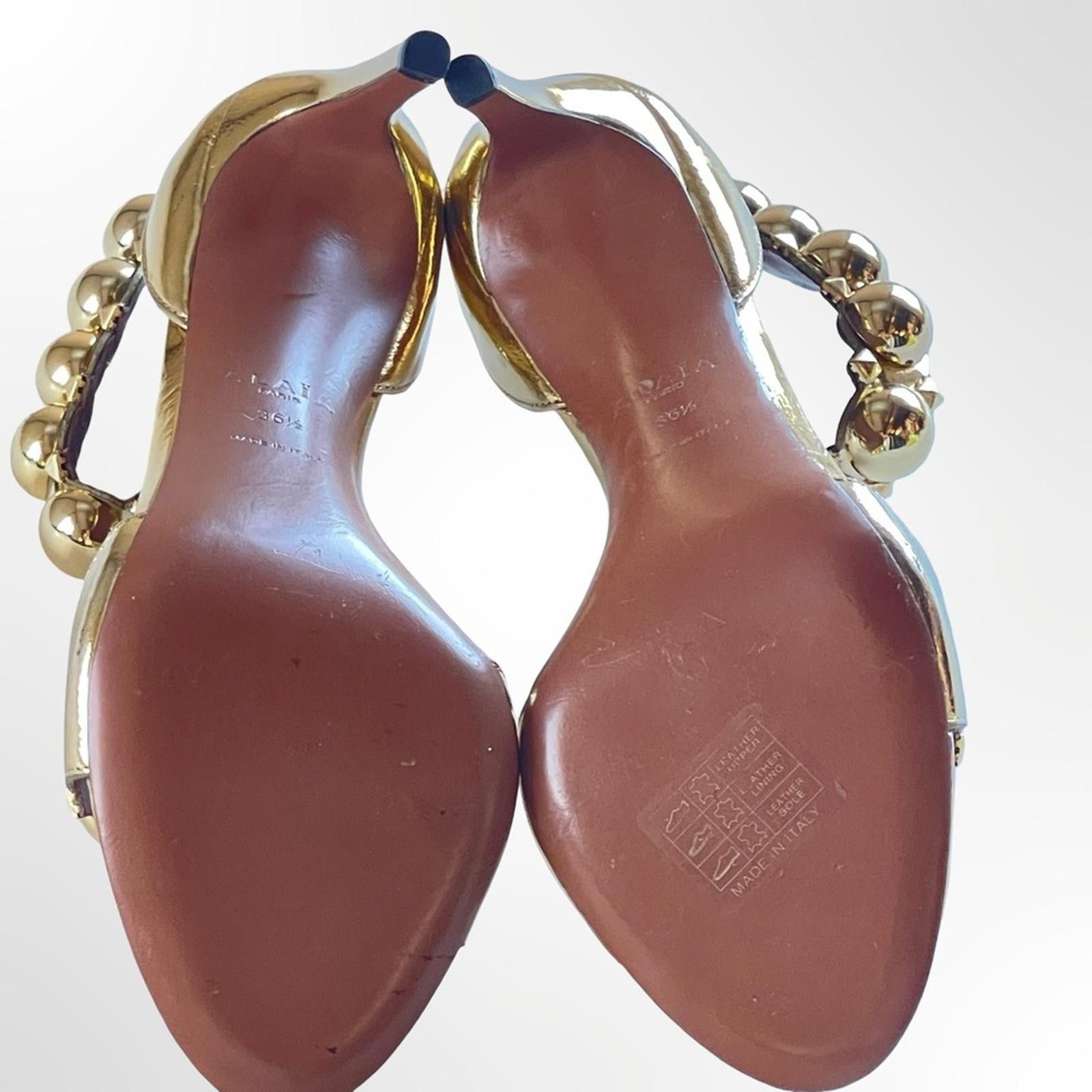 Alaia ALAIA La Bombe Elegant Gold Women's Heels NWOT size 6.5 Size US 6.5 / IT 36.5 - 8 Thumbnail