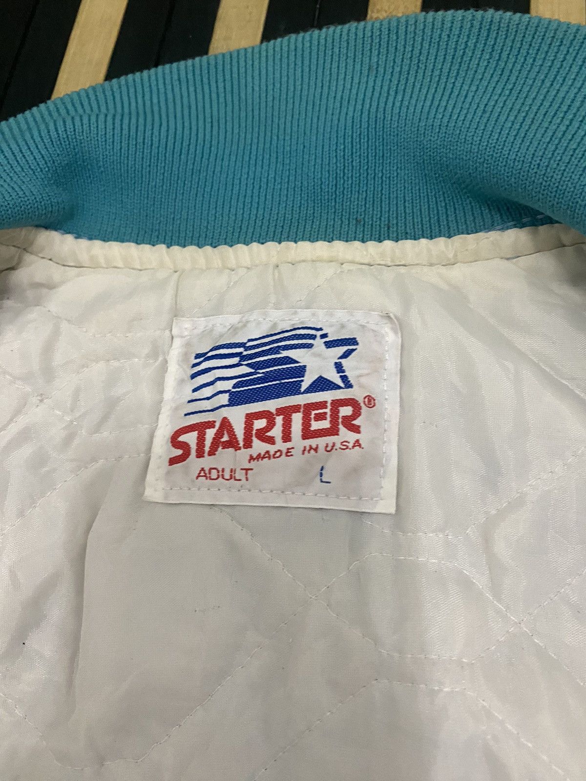 Starter VTG UNC North Carolina Tar Heels Satin Bomber Jacket Size US L / EU 52-54 / 3 - 10 Thumbnail