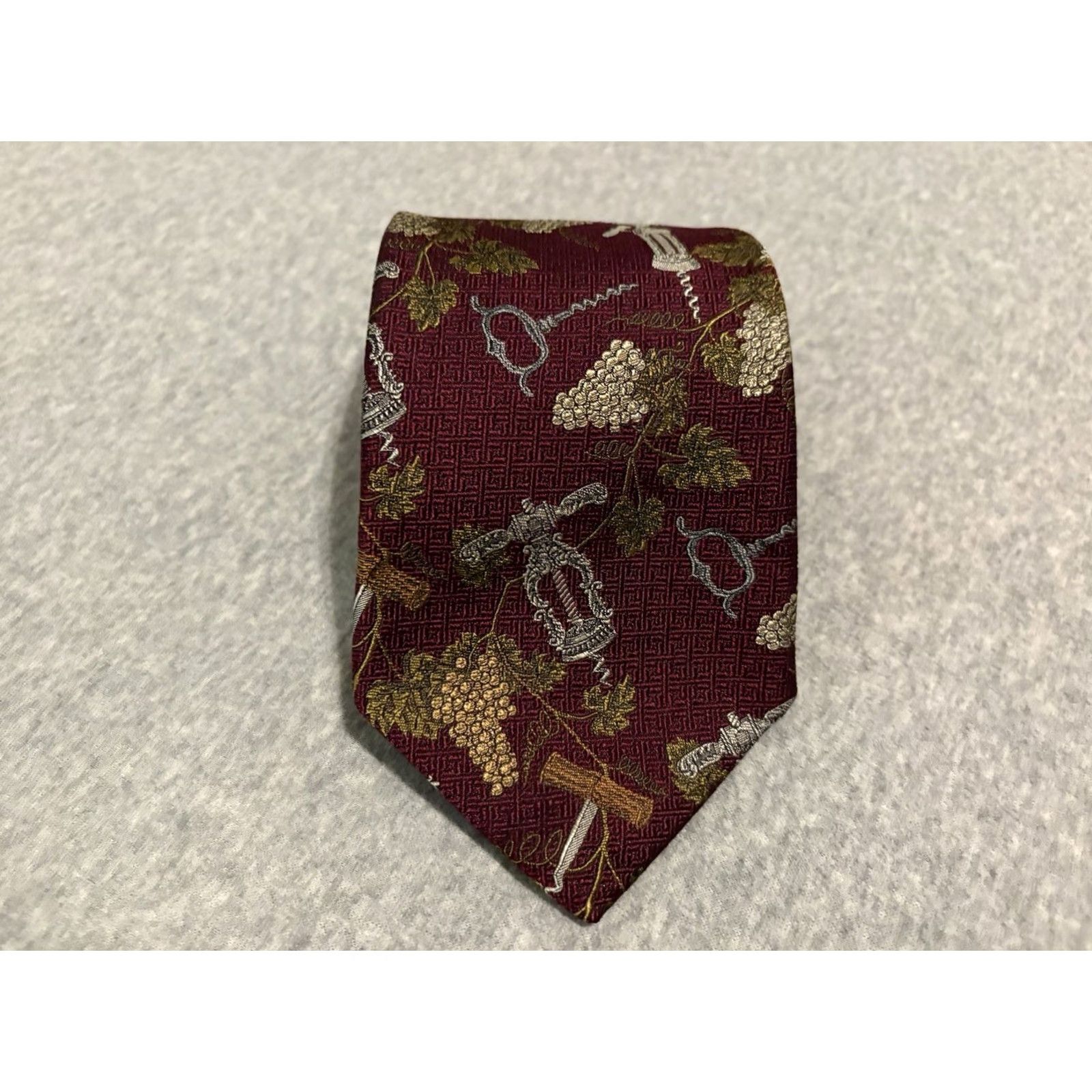Robert Talbott Robert Talbott Silk Tie Vineyards 20th Anniversary Multicolor Wine 59 inches Men Tie Size ONE SIZE - 2 Thumbnail