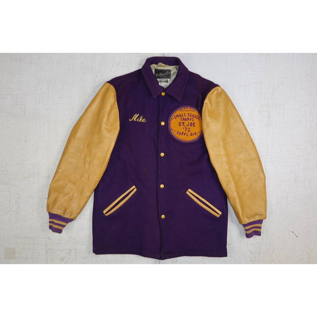 Vintage Vintage 70s William Loop Varsity Leather Jacket Sz 38 Size US M / EU 48-50 / 2 - 1 Thumbnail