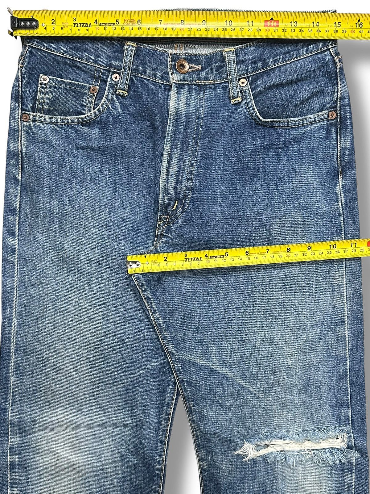 Edwin Vintage Edwin 505 XX Selvedge Japan Denim Distressed Jeans Size US 30 / EU 46 - 21 Thumbnail