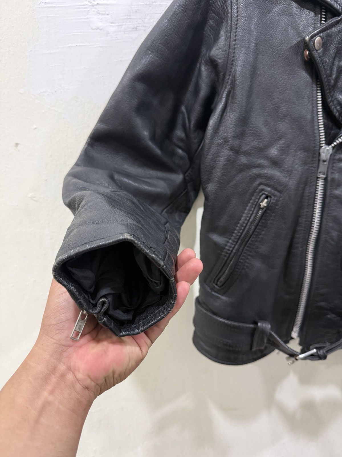 Genuine Leather VTG NICE LEATHER Brand Like Schott Perfecto Jacket Size US M / EU 48-50 / 2 - 6 Thumbnail