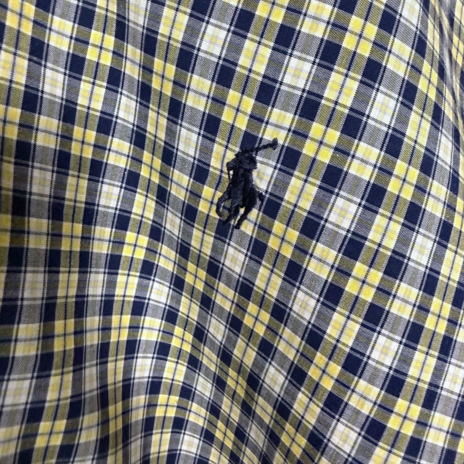 Polo Ralph Lauren Vtg Ralph Lauren Men's Blake Yellow Short Sleeve Button Up L Size US L / EU 52-54 / 3 - 4 Thumbnail