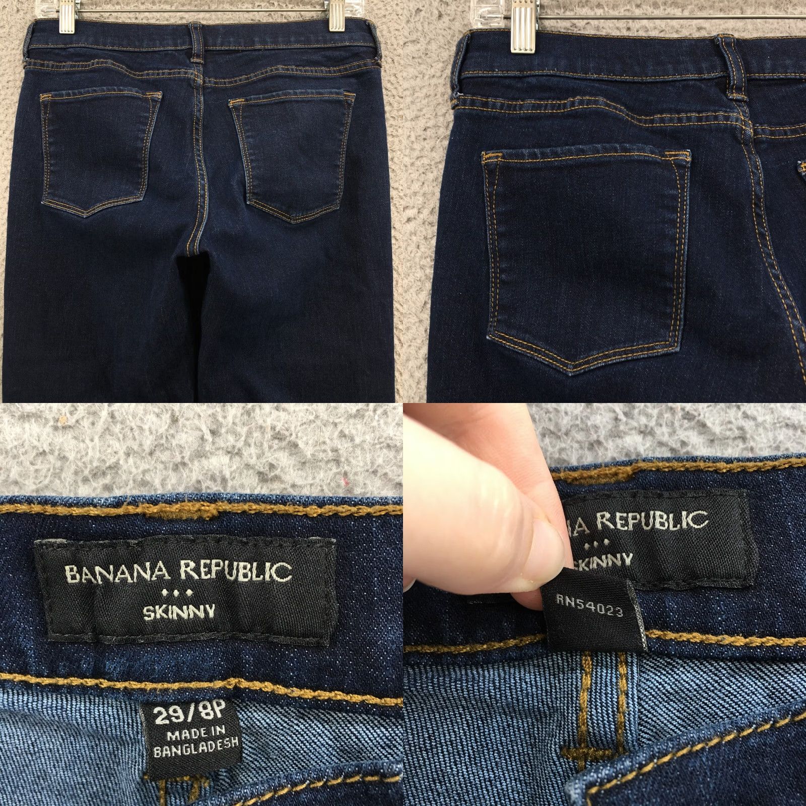 Banana Republic Banana Republic Skinny Jeans Womens 8P Blue Dark Wash Denim Jeans Size 30" / US 8 / IT 44 - 9 Thumbnail