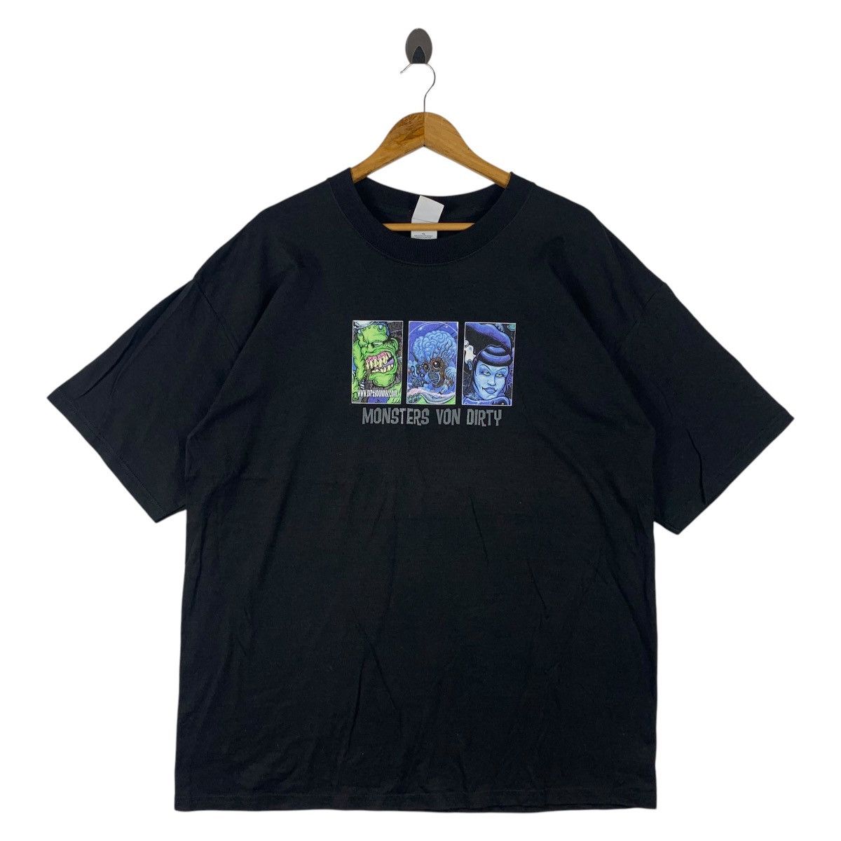 Gildan Vintage MONSTER VON DIRTY cartoon Gildan tag tee Size US XL / EU 56 / 4 - 1 Thumbnail