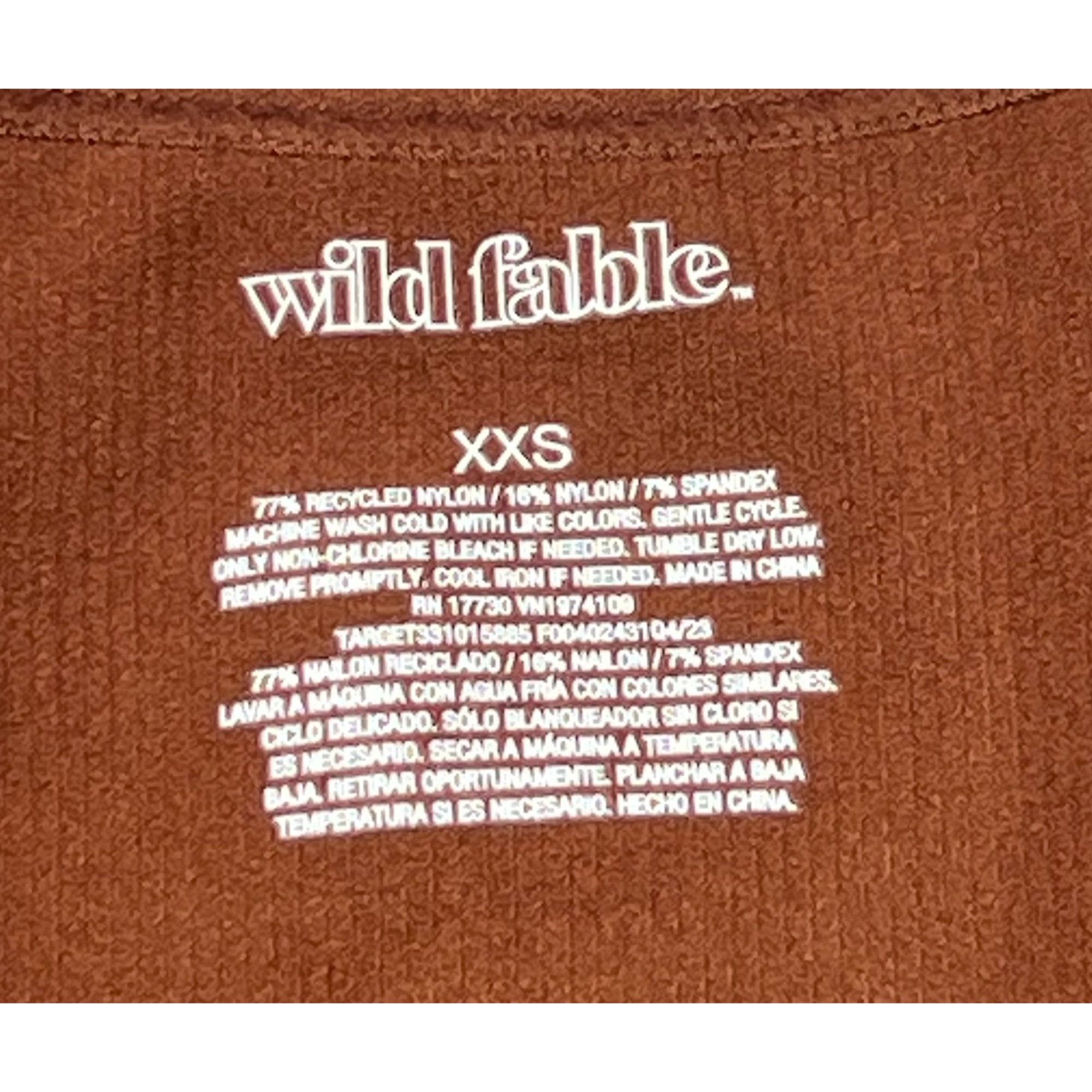 Other Wild Fable - Women's V-Neck Short Sleeve Top - Brown - XXS Size XXS / US 00 / IT 34 - 9 Thumbnail