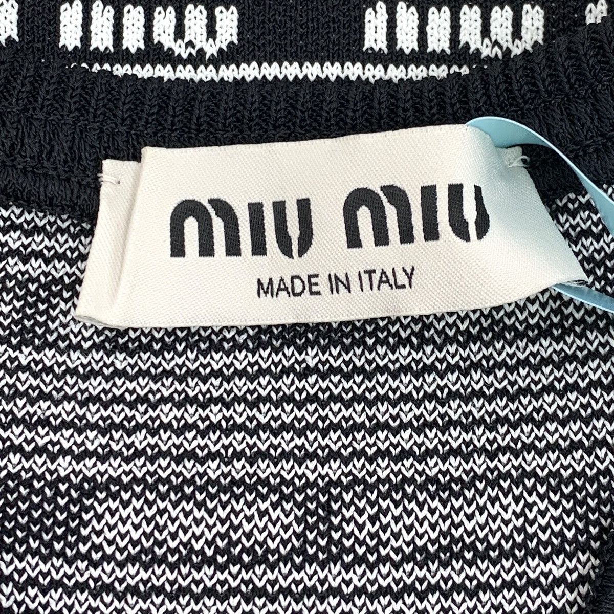 Miu Miu Miu Miu 22 Gray Striped Logo Monogrammed Appliqué Knit Dress Size S / US 4 / IT 40 - 5 Thumbnail
