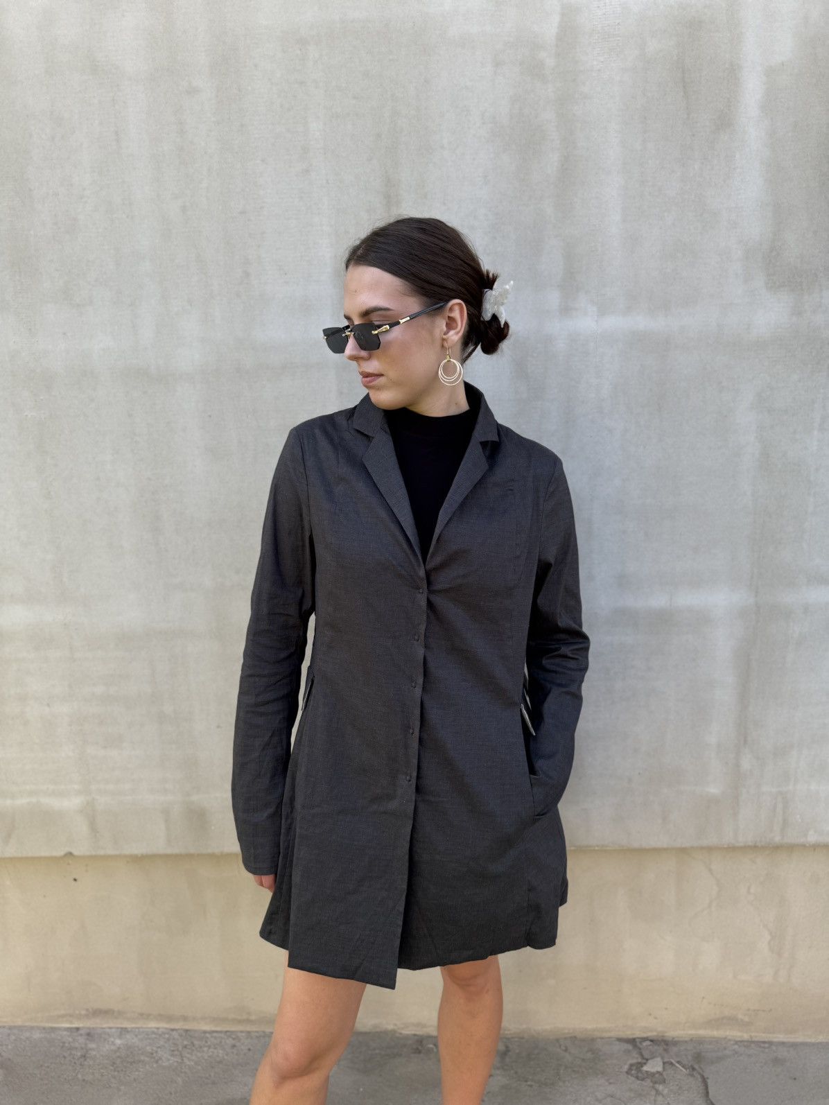 Annette Gortz Annette Gortz Women’s Blazer Shirt Dress Linen Germany 38 Size M / US 6-8 / IT 42-44 - 2 Thumbnail