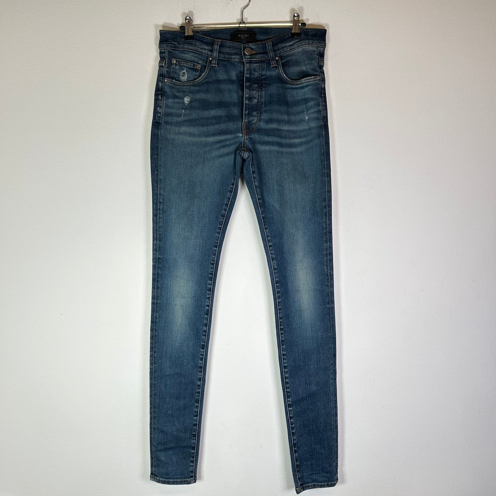 Amiri Amiri Blue Wash Stack Jeans Size US 31 - 1 Thumbnail