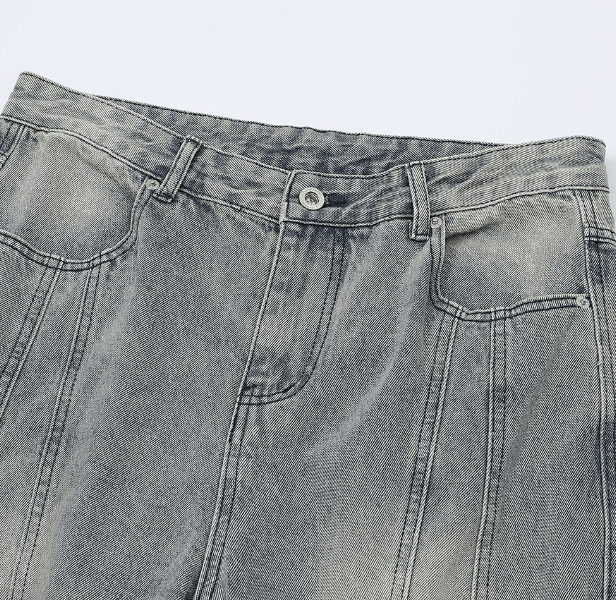 Japanese Brand × Jean American retro irregular patchwork versatile ripped jeans Size US 32 / EU 48 - 3 Thumbnail