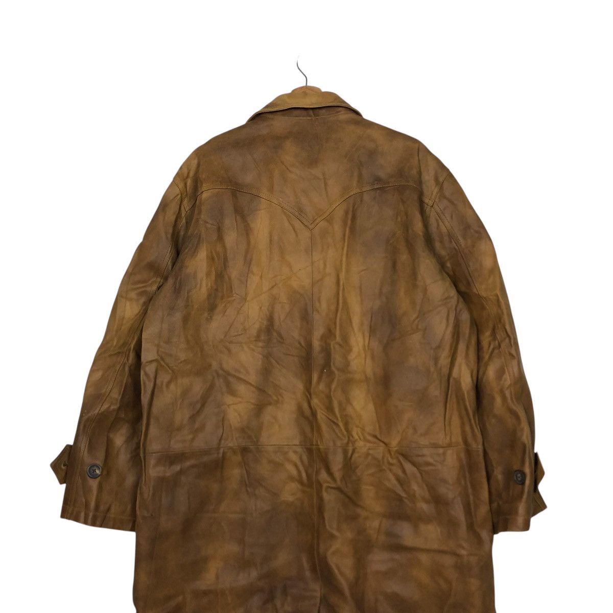 Harley Davidson 🔥VINTAGE GENUINE LEATHER LONG JACKET HARLEY DAVIDSON BIKER Size US M / EU 48-50 / 2 - 10 Thumbnail