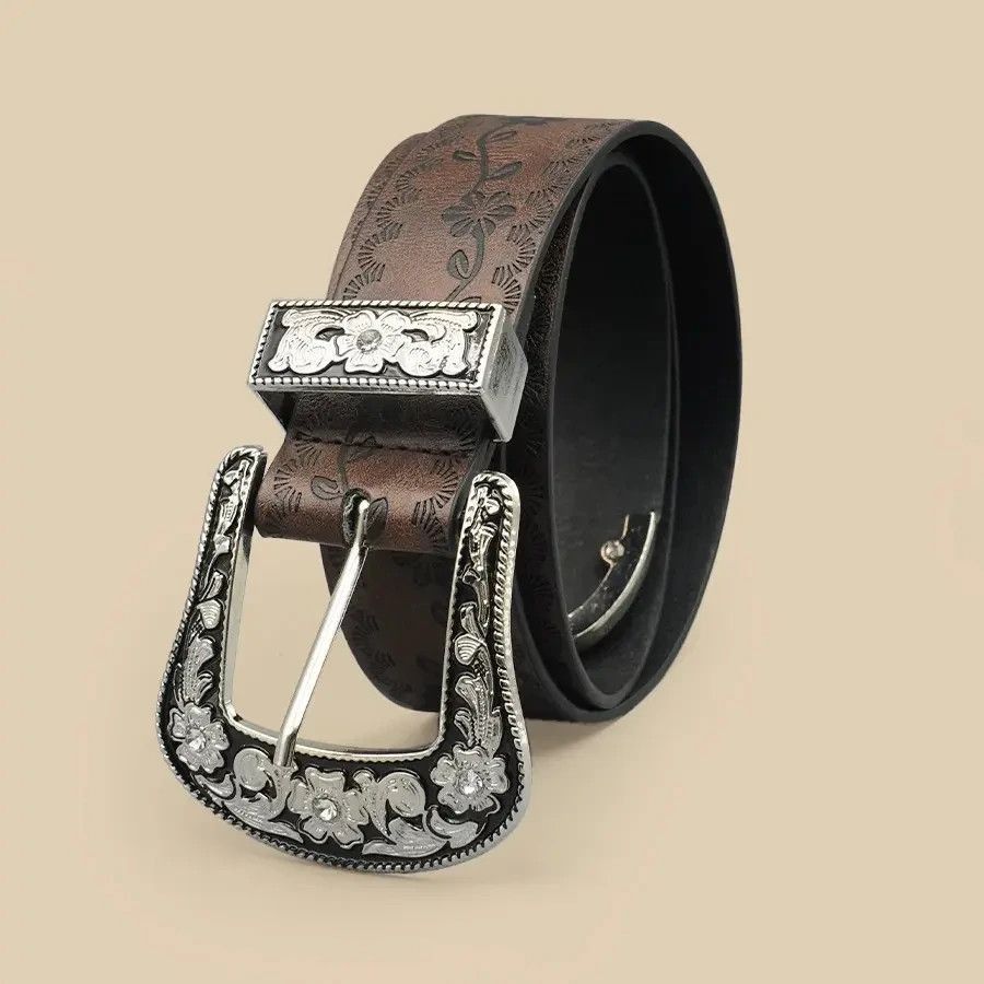 Jewelry Vintage Carved Buckle Belt Size ONE SIZE - 5 Thumbnail