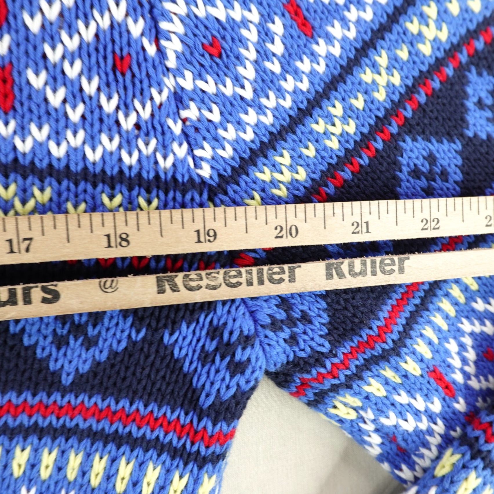 Levi's VINTAGE Levi's Sweater Shirt Mens M Blue Fair Isle Geometric Holiday Pullover Crew Neck 80s 90s Mens Size US M / EU 48-50 / 2 - 5 Thumbnail