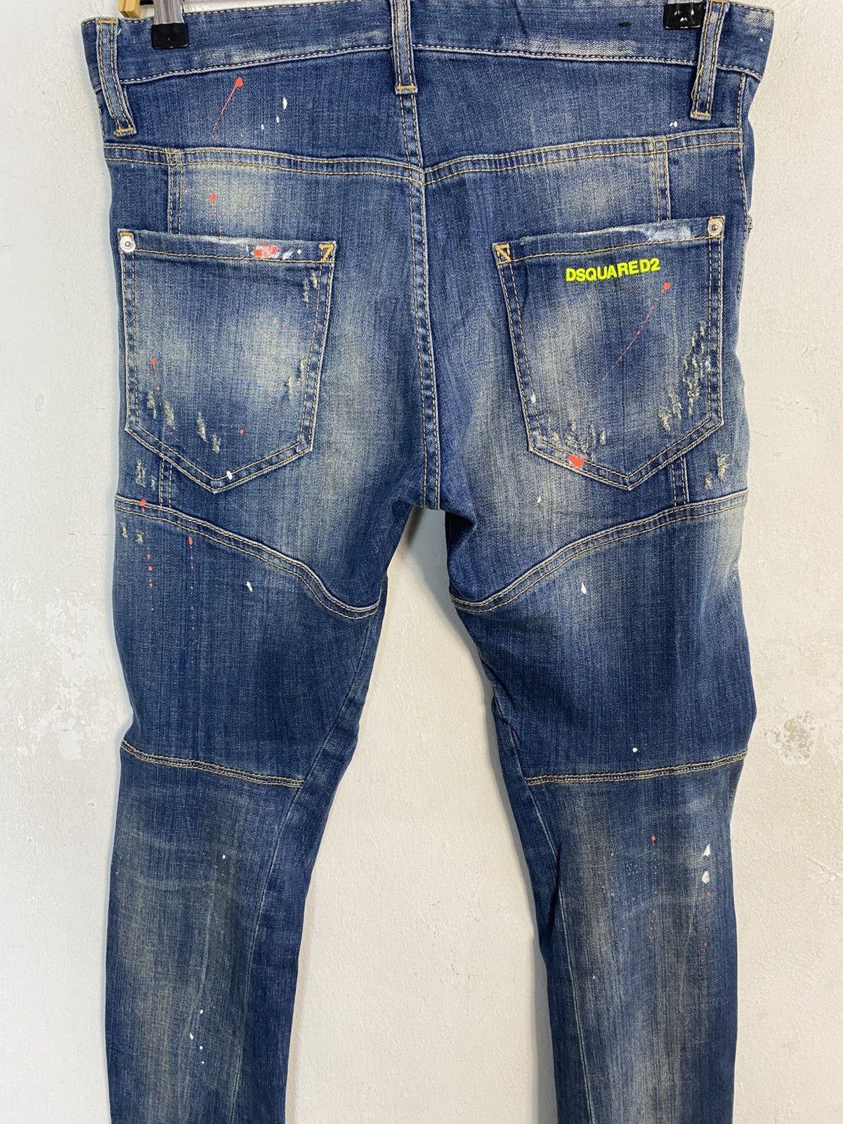 Dsquared2 Dsquared2 Italy Indigo Denim Jeans Double Knee Buttonfly Size US 31 - 8 Thumbnail