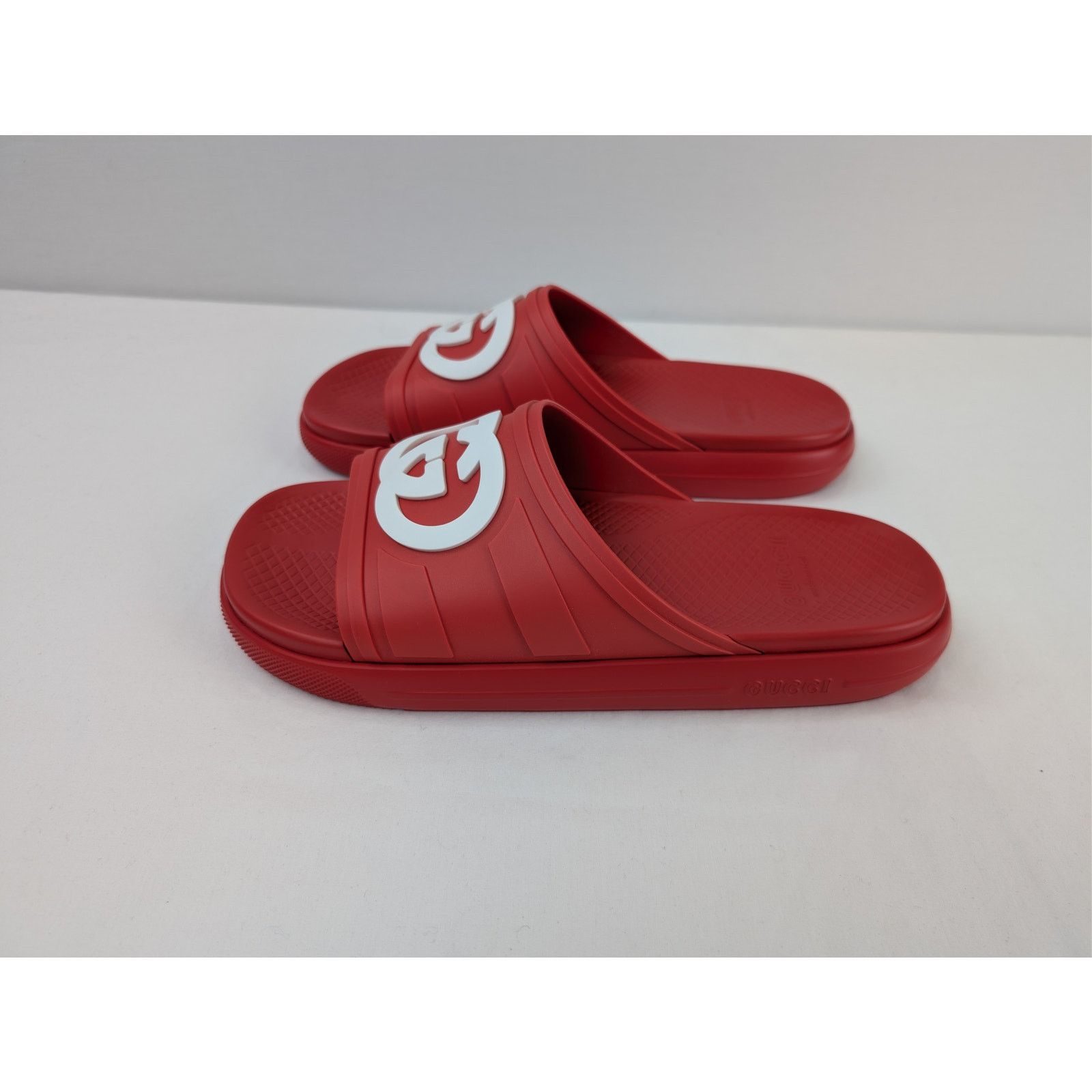 Gucci o1rshd1 Men's New Pursuit Slide Rubber 650 Slipper in Red Size US 12.5 / EU 45-46 - 11 Thumbnail
