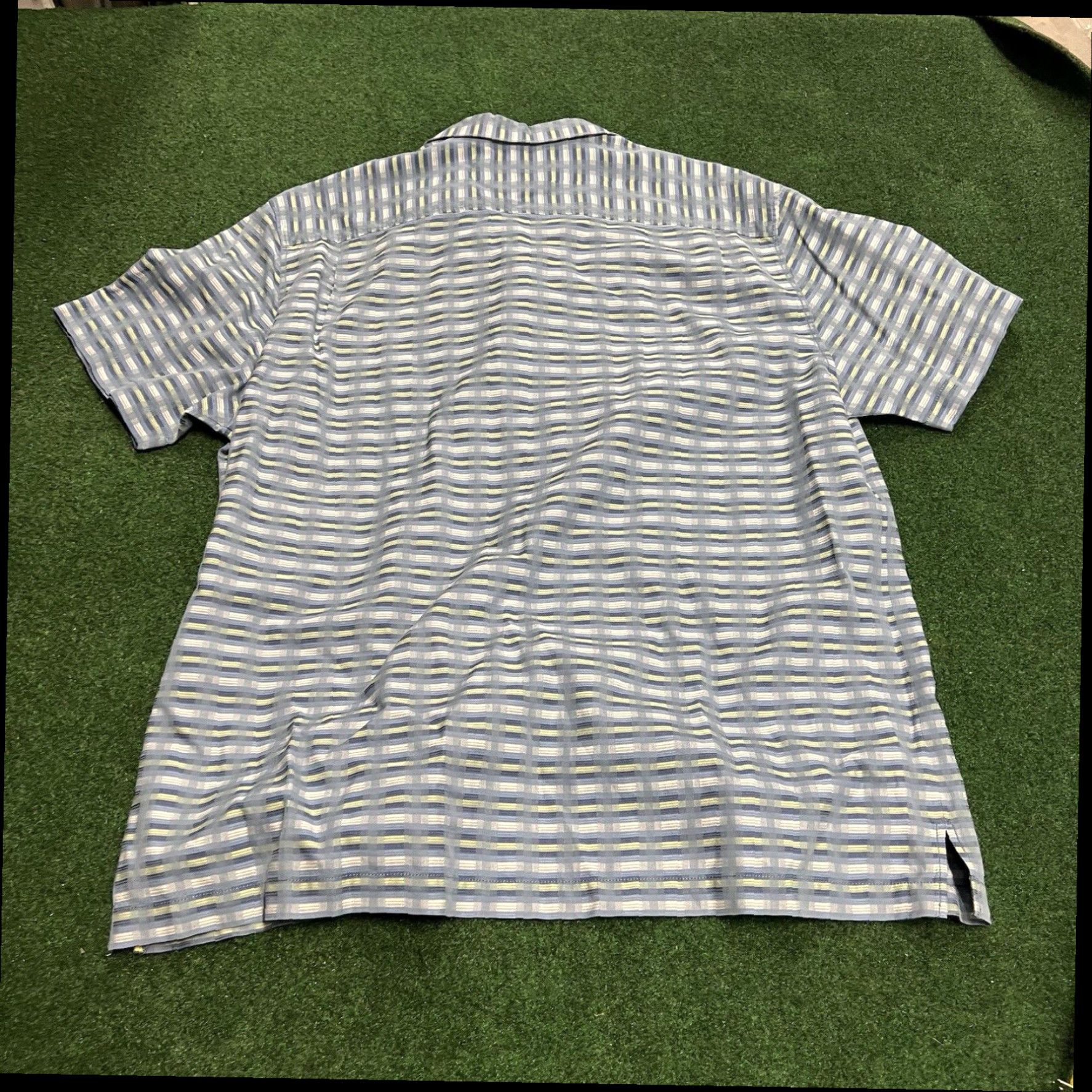 Tommy Bahama Tommy Bahama Hawaiian Shirt Mens XL 100% Silk Stripe Short Sleeve Button Up Blue Size US XL / EU 56 / 4 - 8 Thumbnail