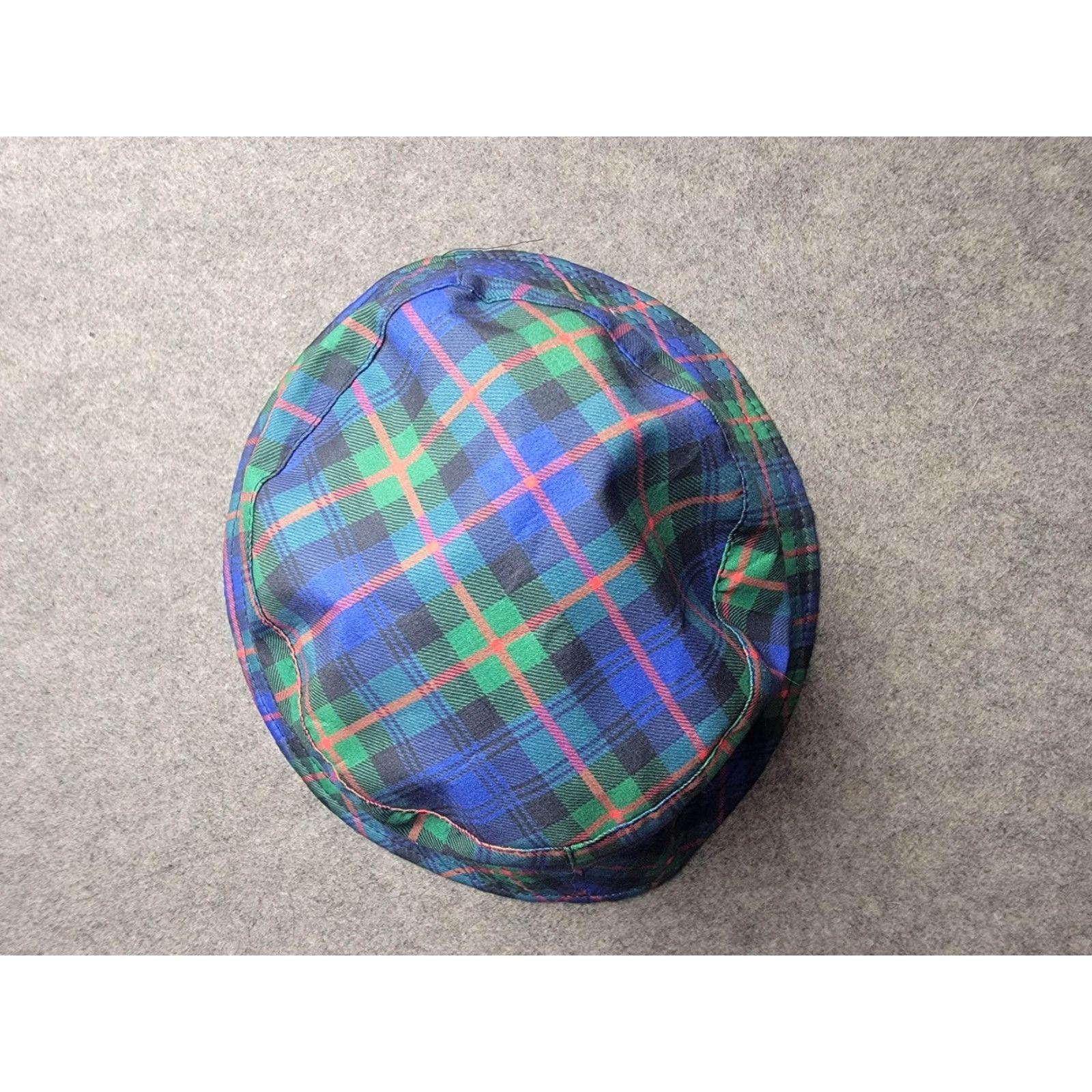 Vintage William Murray Bucket Hat Reversible Plaid Navy Golf Mens Classic Size ONE SIZE - 3 Thumbnail