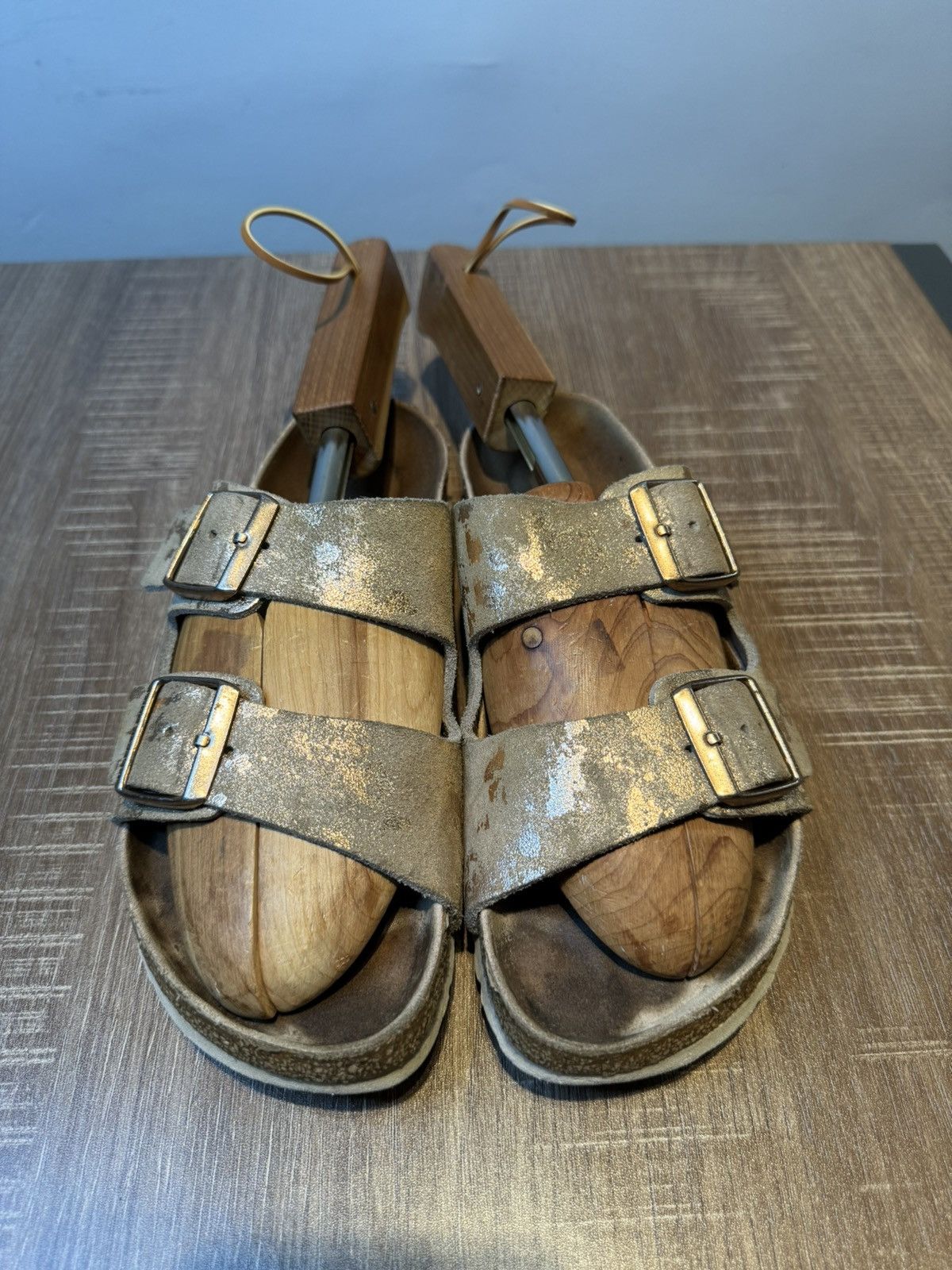 Birkenstock Birkenstock Arizona Suede Leather Sandals Copper Sz 9 40 Size US 9 / IT 39 - 3 Thumbnail