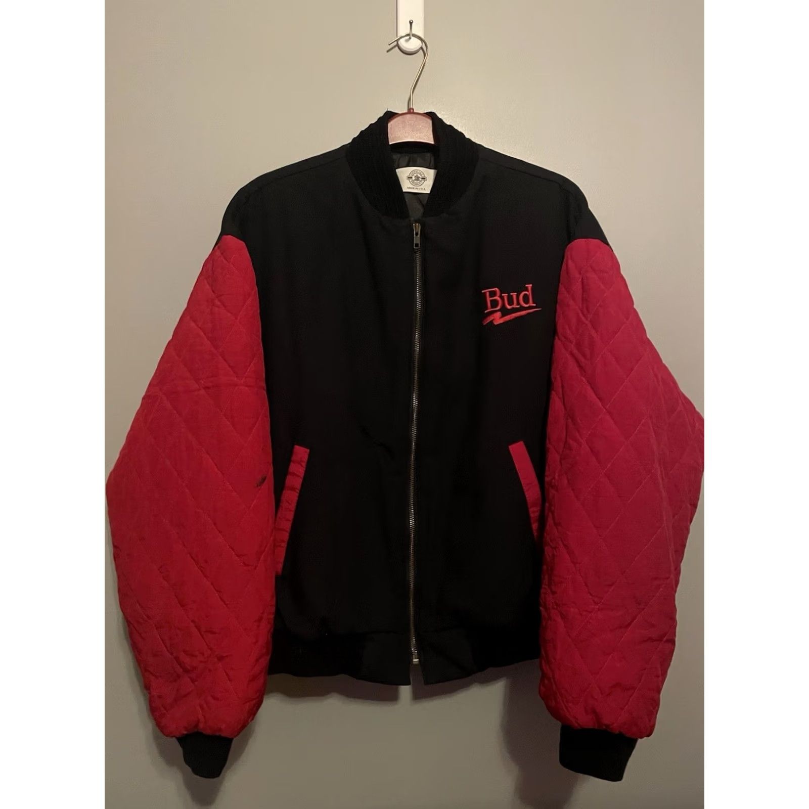 Budweiser VINTAGE Budweiser Official Product Bomber Jacket Shirt? Size US L / EU 52-54 / 3 - 4 Thumbnail