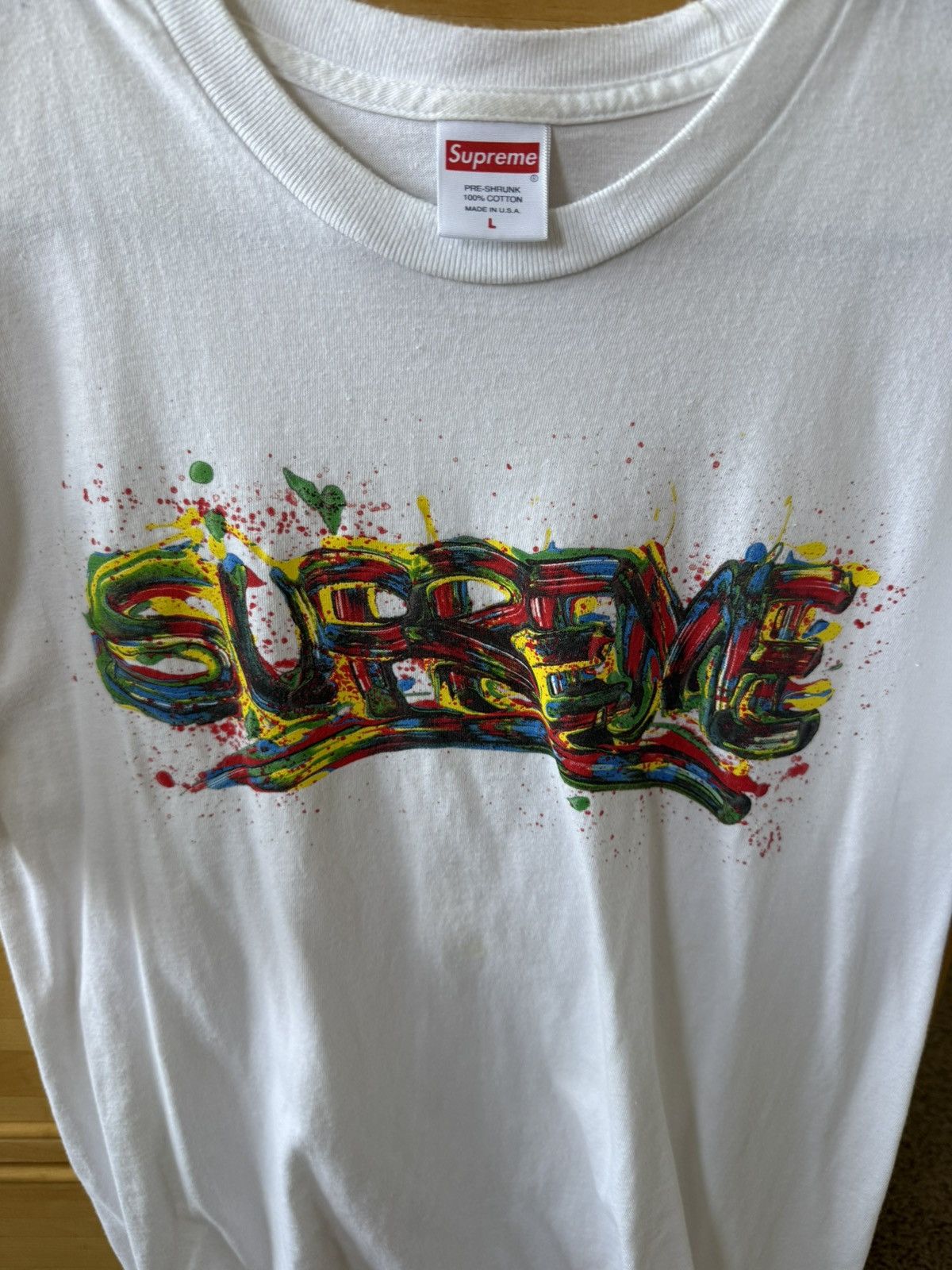 Supreme Supreme Paint Tee Size US L / EU 52-54 / 3 - 3 Thumbnail