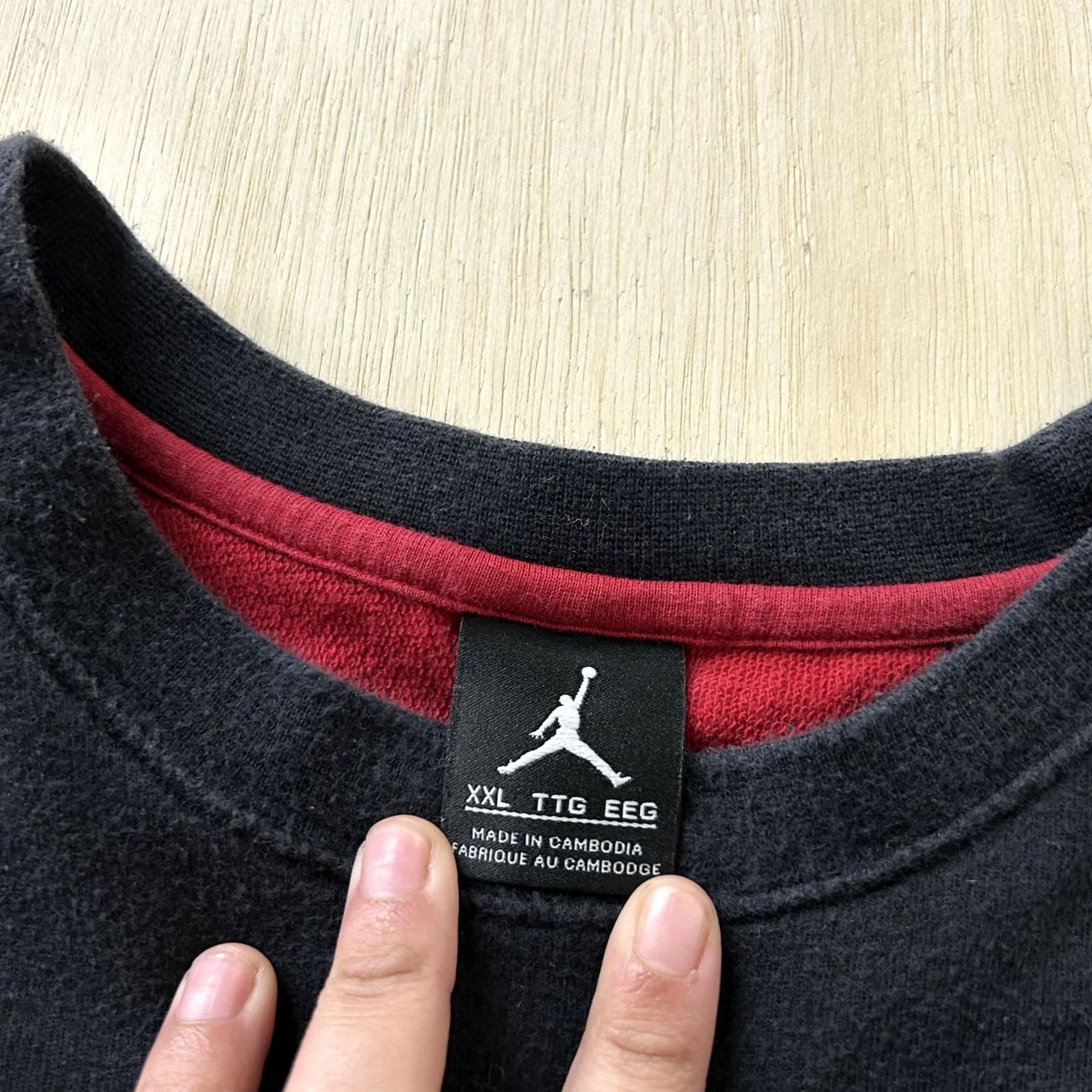 Jordan Brand Jordan Jumpman Shirt Mens 2XL Black Red 3/4 Sleeve Raglan Pocket Tee T-Shirt Size US XXL / EU 58 / 5 - 3 Thumbnail