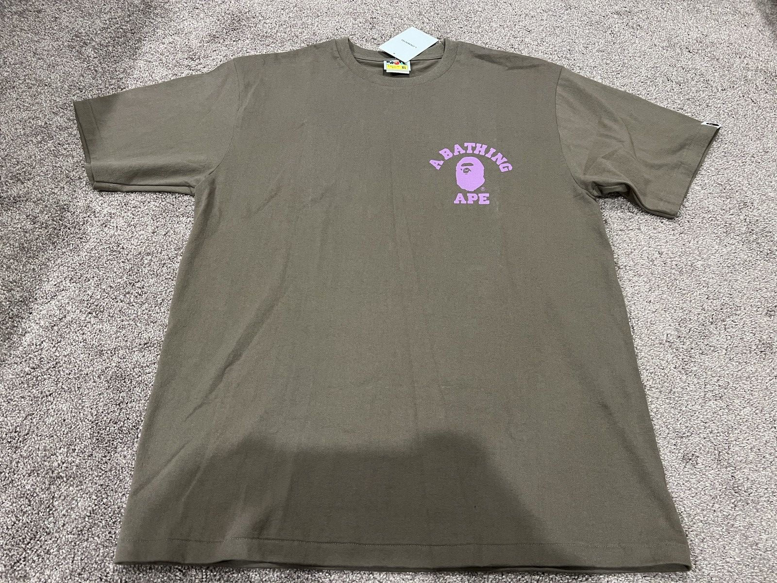 Bape Brand new A Bathing Liquid camo college tshirt XL Size US XL / EU 56 / 4 - 1 Thumbnail