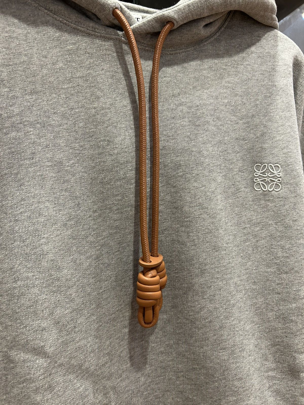 Loewe Loewe Anagram Leather Strings Hooded Sweatshirt Size US M / EU 48-50 / 2 - 3 Thumbnail