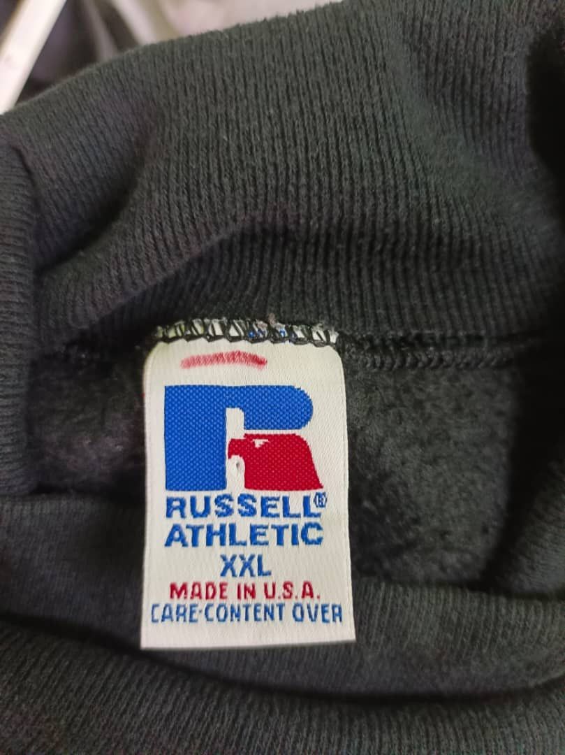 Russell Athletic VINTAGE 90s RUSSELL ATHLETIC BLACK MADE IN USA HIGHNECK Size US XXL / EU 58 / 5 - 5 Thumbnail