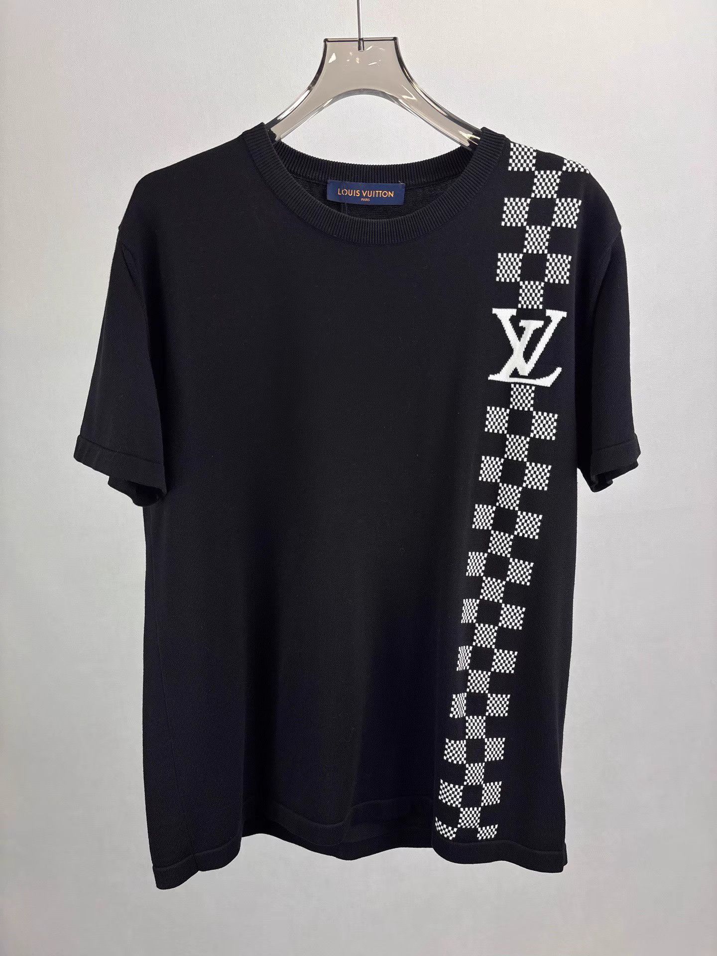Louis Vuitton LOUIS VUITTON Racing Check Jacquard Knit Short Sleeve K1 Size US XL / EU 56 / 4 - 1 Thumbnail