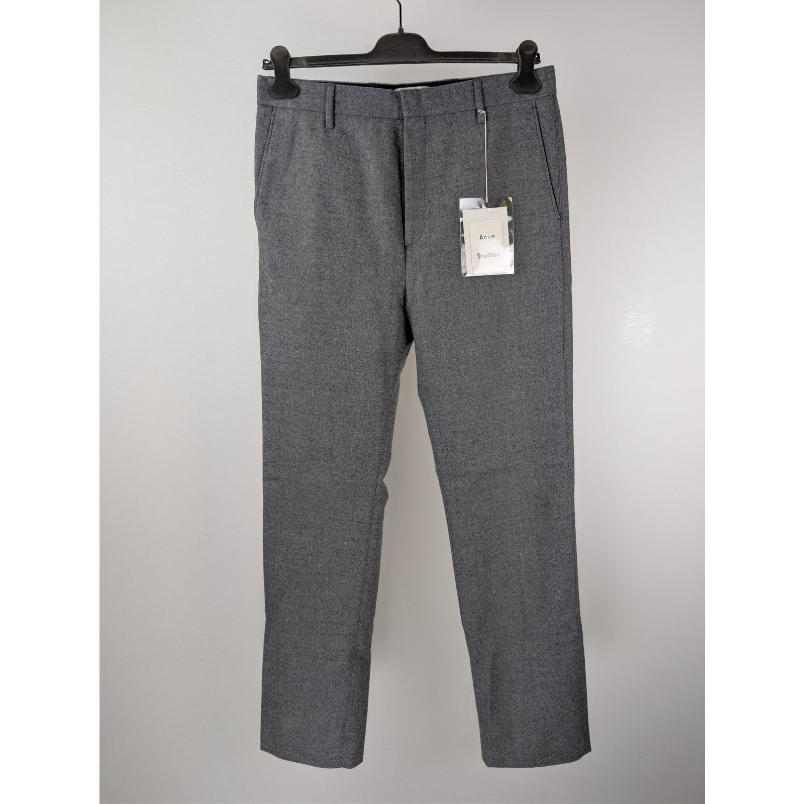Acne Studios o1rshd1 Pro Flannel PAW16 Trouser Causal Pants in Light Grey Size US 34 / EU 50 - 2 Thumbnail
