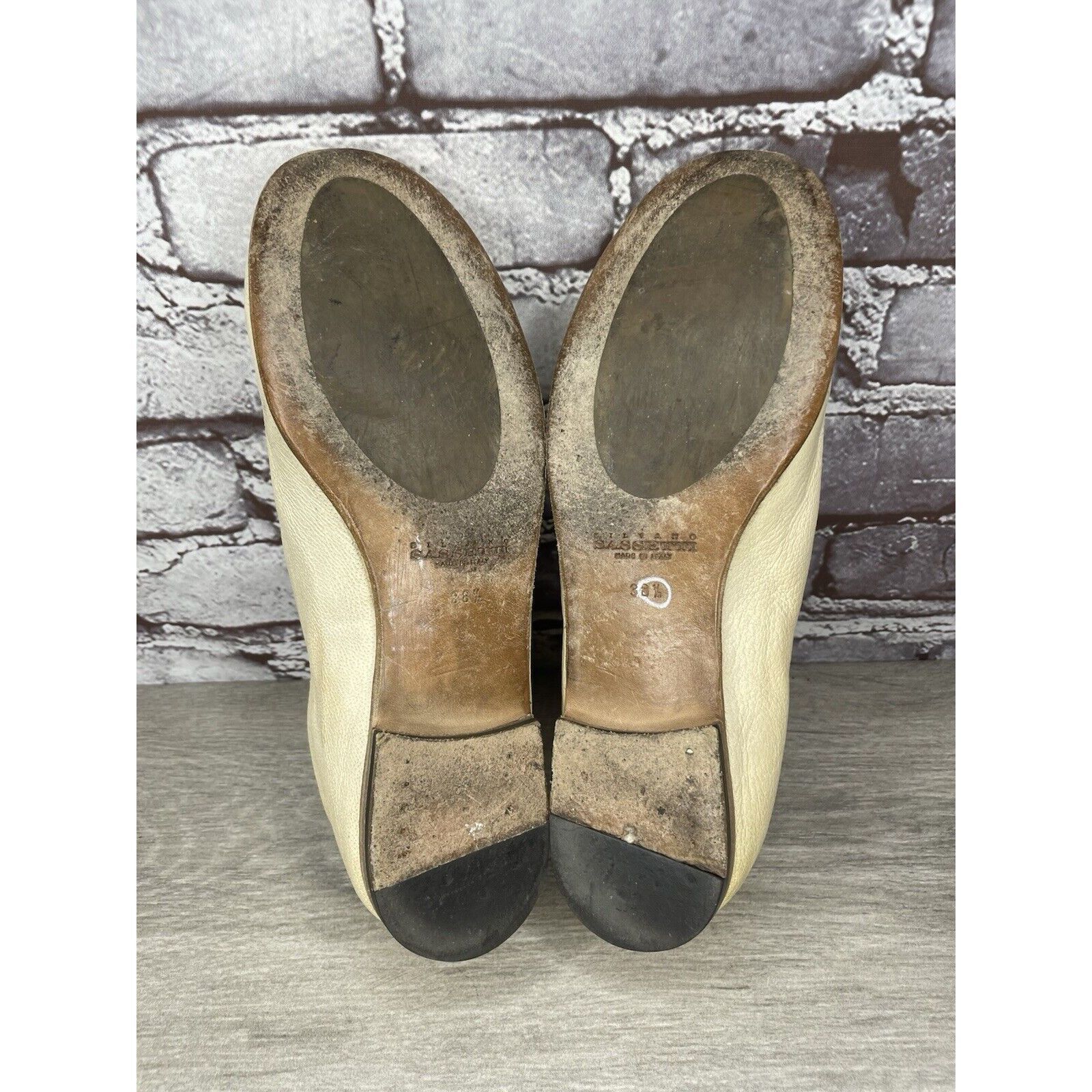 Silvano Sassetti Silvano Sassetti Beige Leather Slip On Loafers Flats Shoes W Size US 8 / IT 38 - 10 Thumbnail