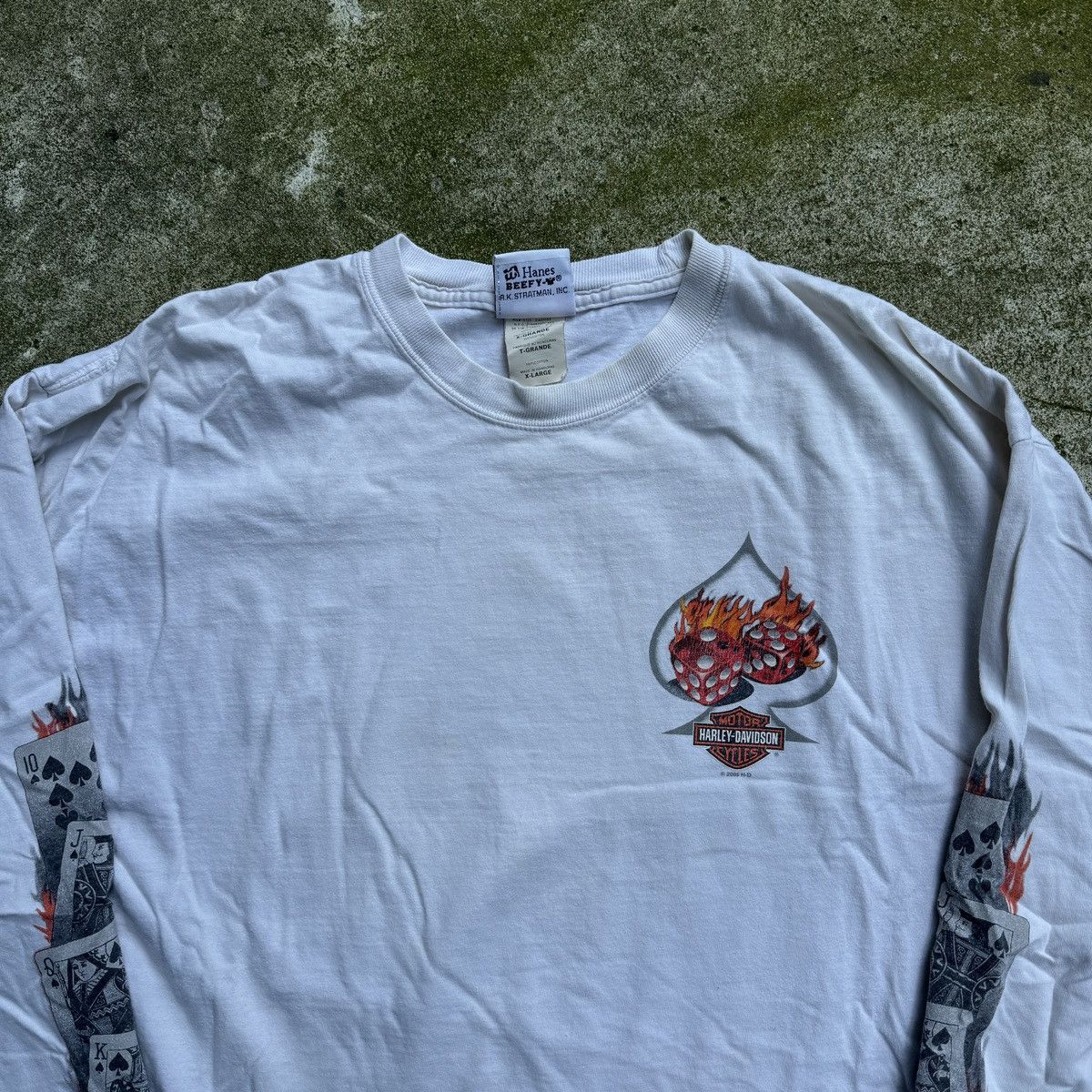 Harley Davidson Thrashed Harley Las Vegas Flame Shirt ERD Grunge Biker WCC Size US XL / EU 56 / 4 - 3 Thumbnail