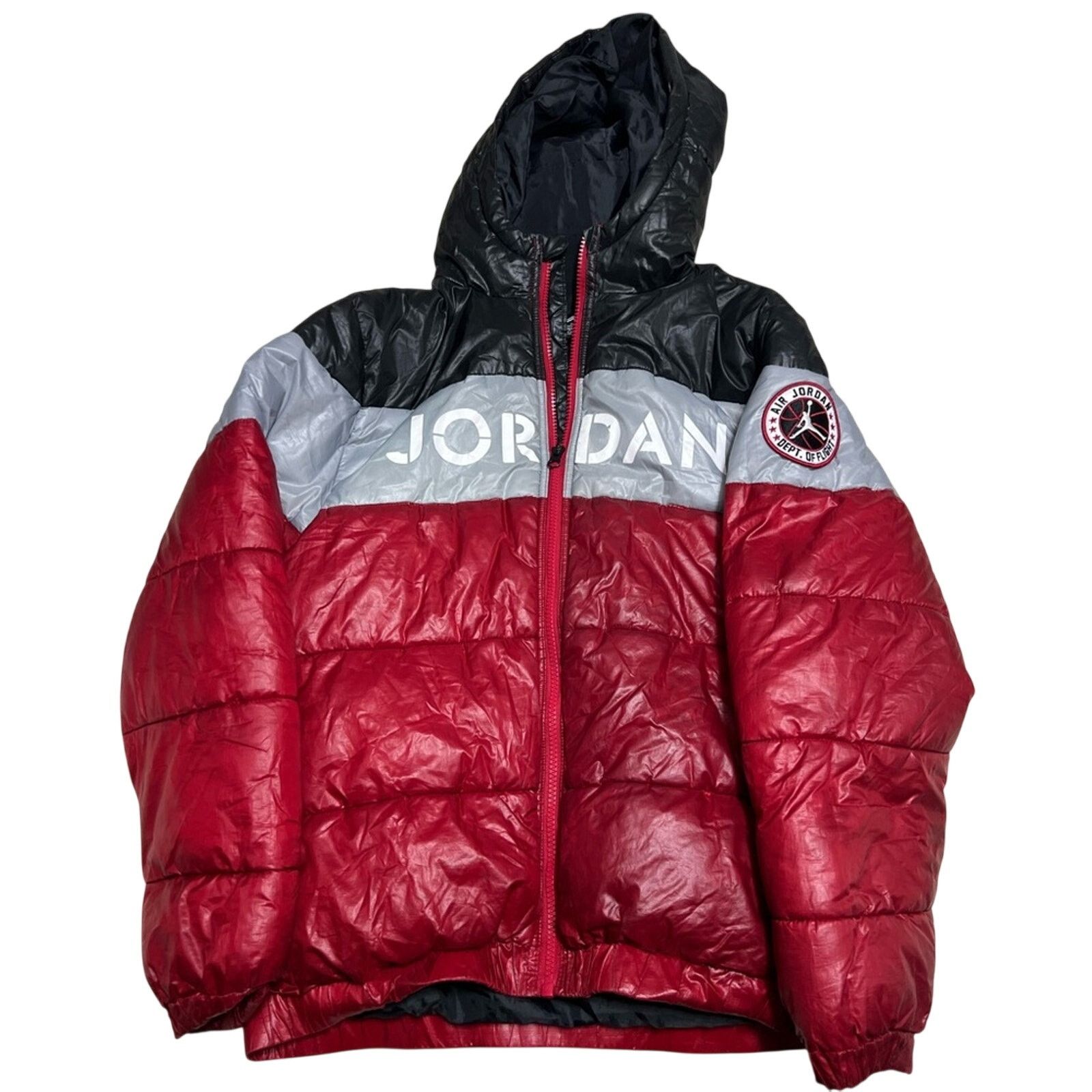 Jordan Brand Nike Flight Air Jordan Hooded Puffer Jacket Coat Youth XL Size L / US 10 / IT 46 - 1 Thumbnail