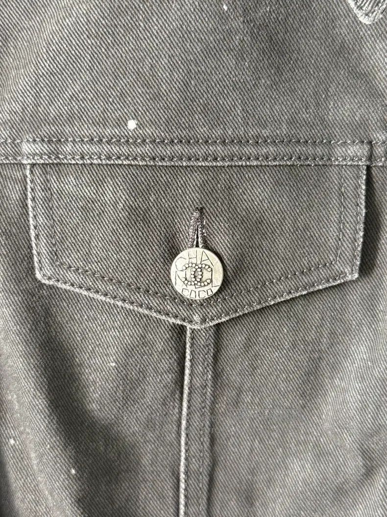 Chanel 22C sun-printed denim jacket