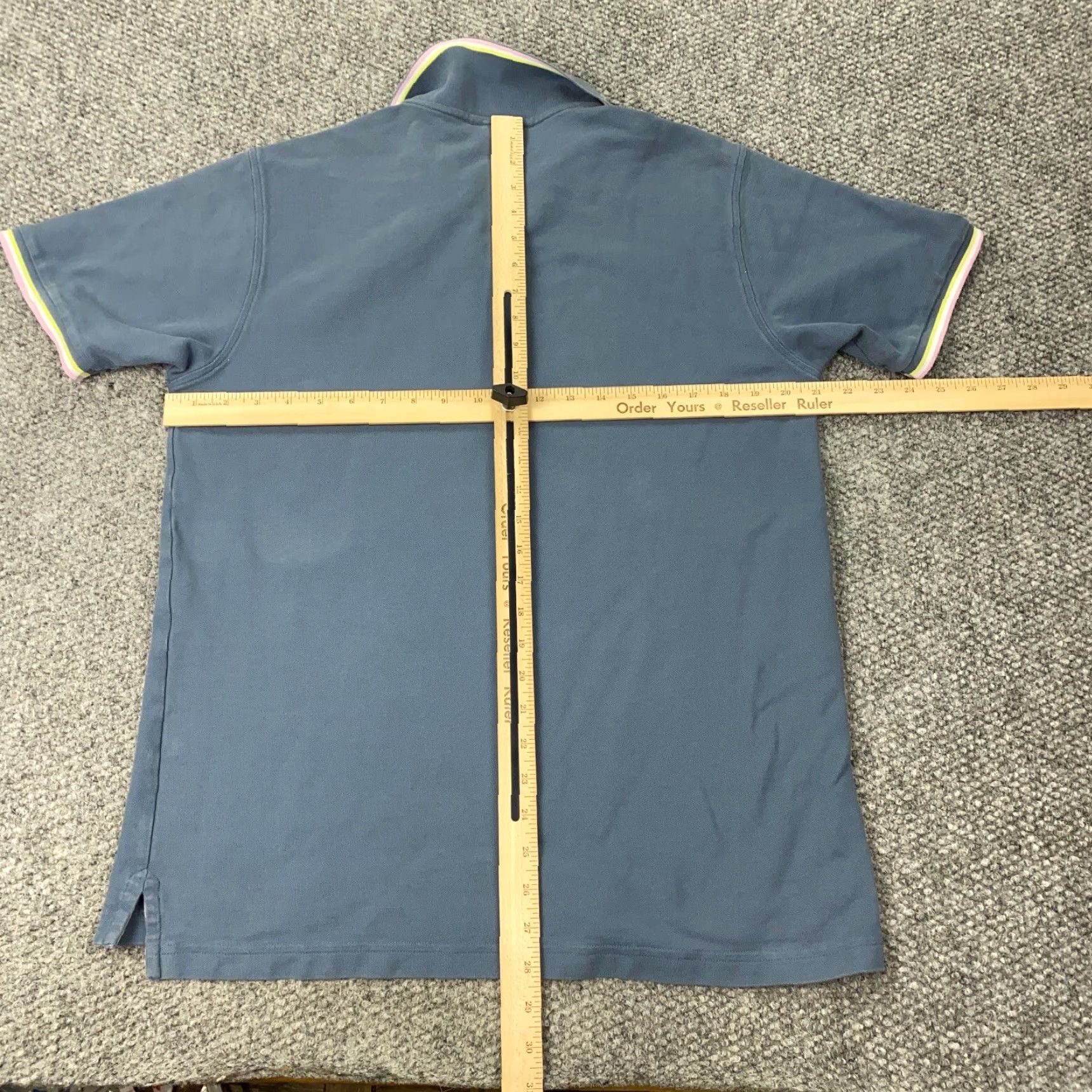 Psycho Bunny VINTAGE Psycho Bunny Polo Shirt Men Short Sleeve Blue Embroidered Cotton Casual 7 Size US M / EU 48-50 / 2 - 6 Thumbnail