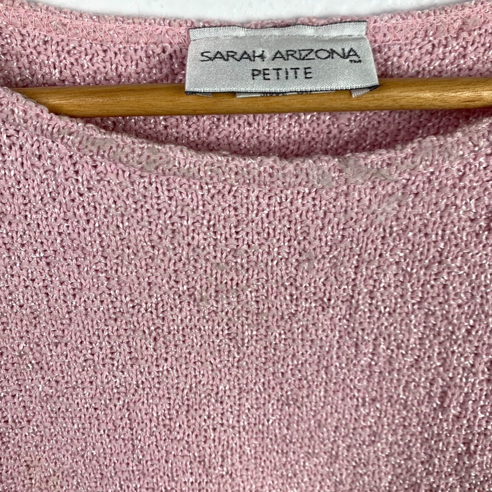 Vintage VINTAGE Sarah Arizona Pink Short Sleeve Sweater Small Petite 1990s Cotton Blend Fairy Kei Womens Size S / US 4 / IT 40 - 3 Thumbnail