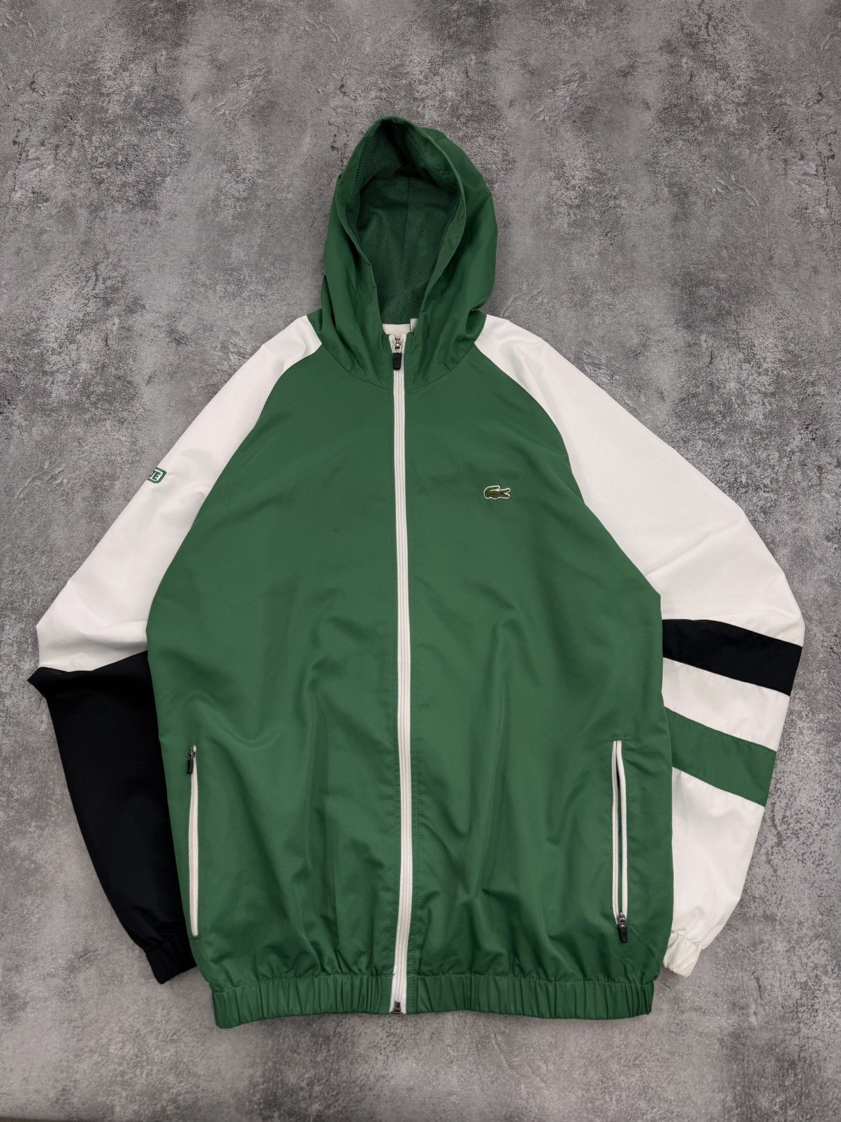 Lacoste Lacoste Men Hooded Zip Jacket Green Block Size XL Size US XL / EU 56 / 4 - 1 Thumbnail