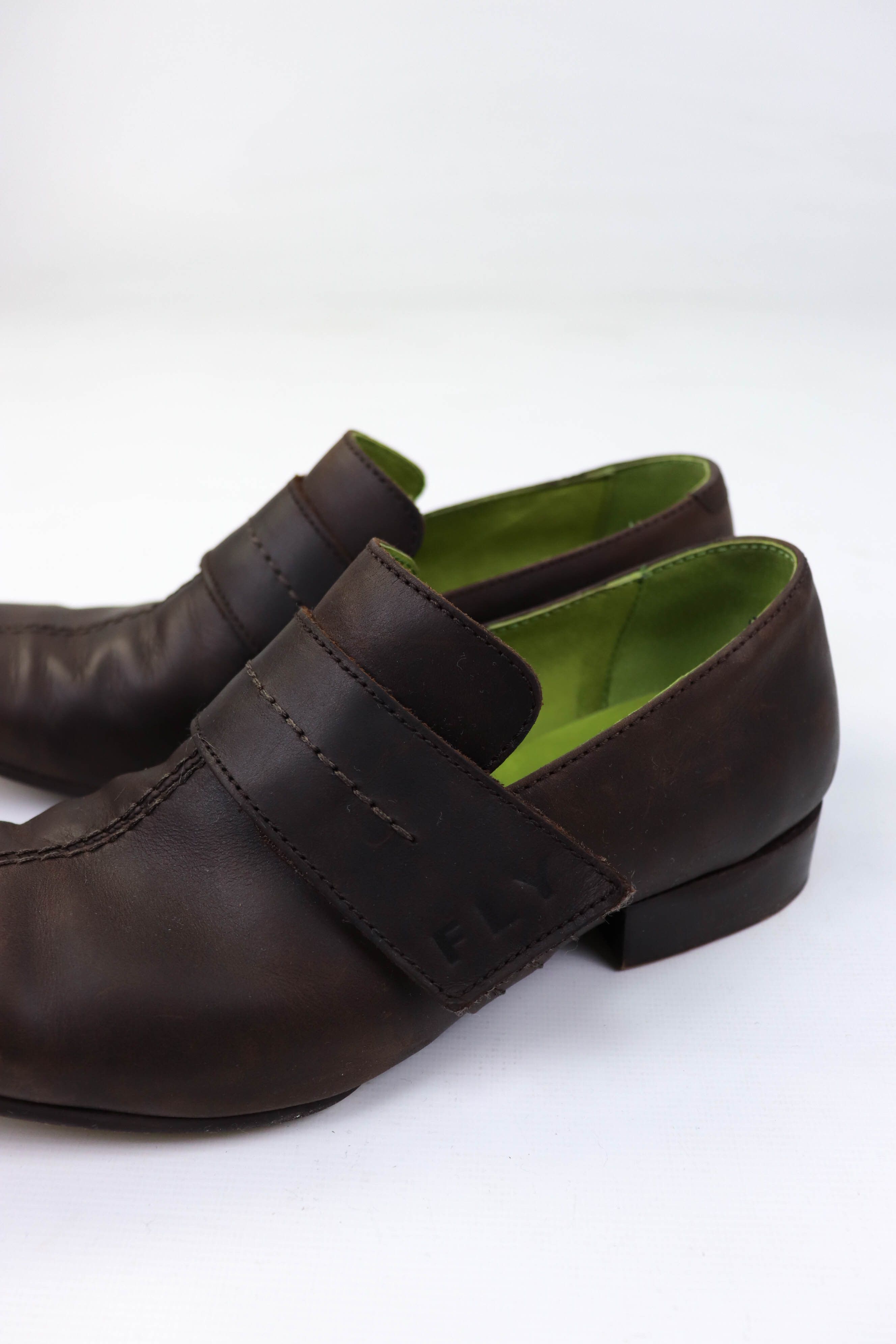 Fly London FLY London Vintage Dark Brown Leather Velcro Derby Shoes Size US 9 / EU 42 - 7 Thumbnail