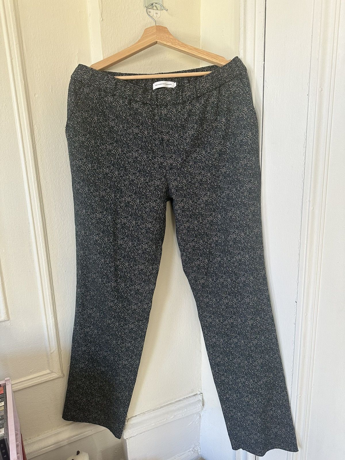 Schnaydermans Green Jacquard Trousers Size US 36 / EU 52 - 1 Thumbnail