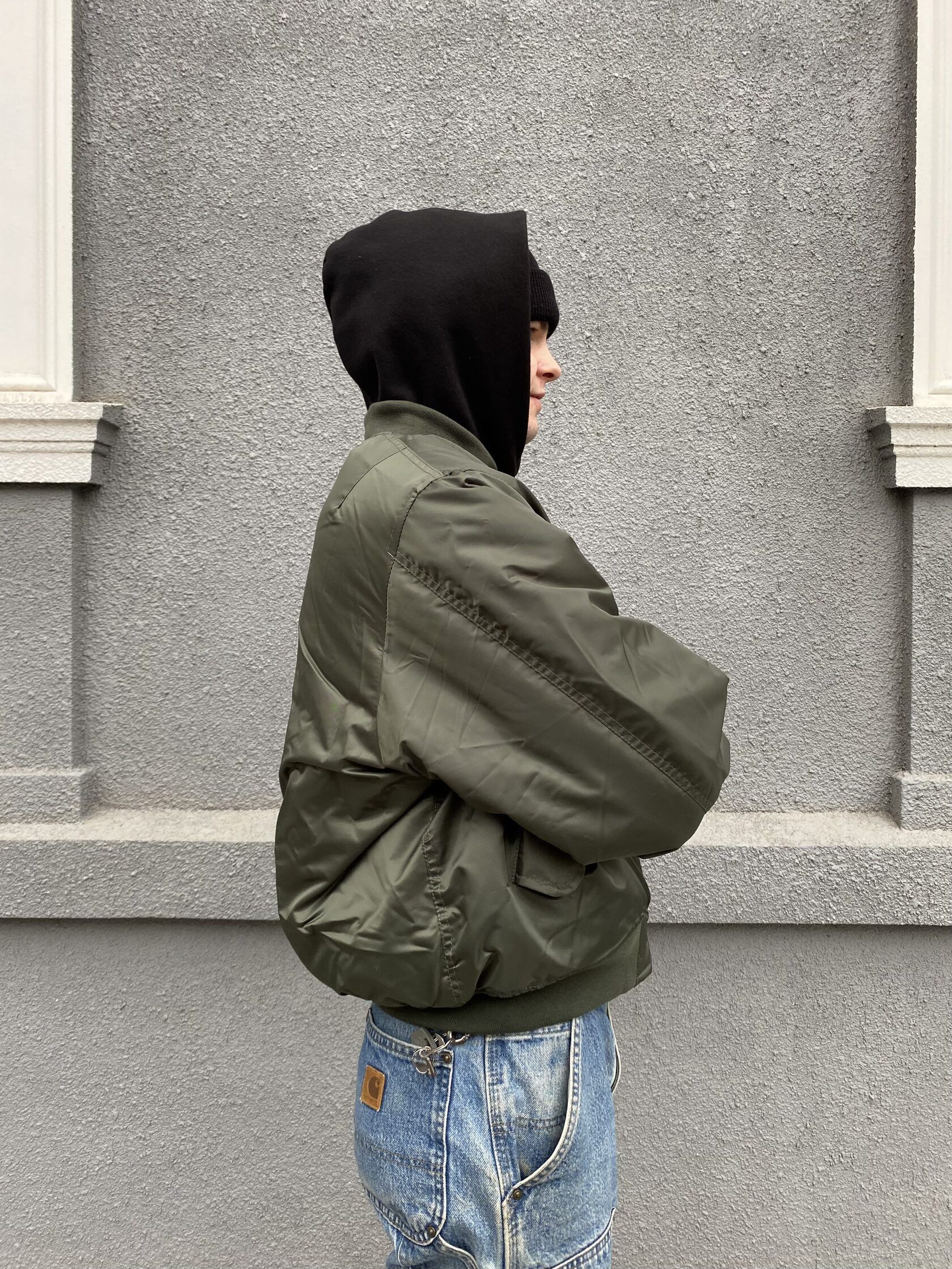 Other MA-1 bomber jacket khaki military y2k ulika unknwn Size US M / EU 48-50 / 2 - 9 Thumbnail