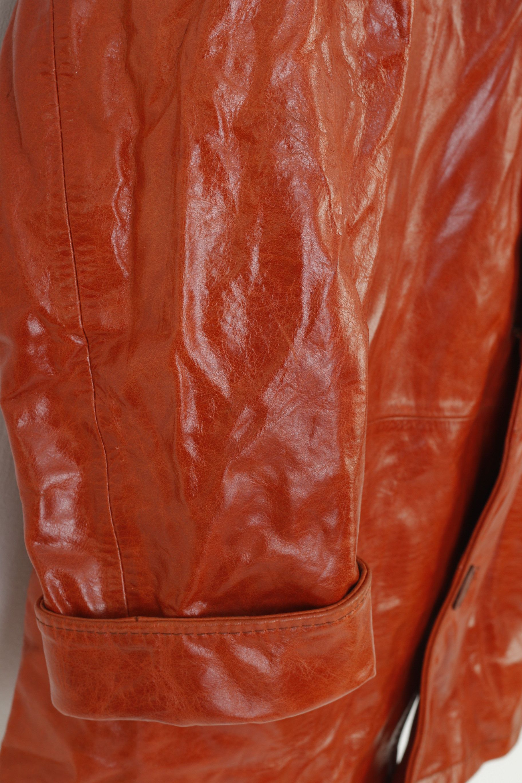 Vintage Laguna Men M Leather Jacket Brick Shiny Streetwear 0153 Size US M / EU 48-50 / 2 - 3 Thumbnail
