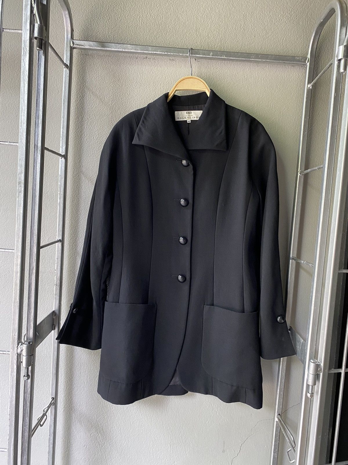 Balenciaga Balenciaga vintage black jacket Size ONE SIZE - 4 Thumbnail