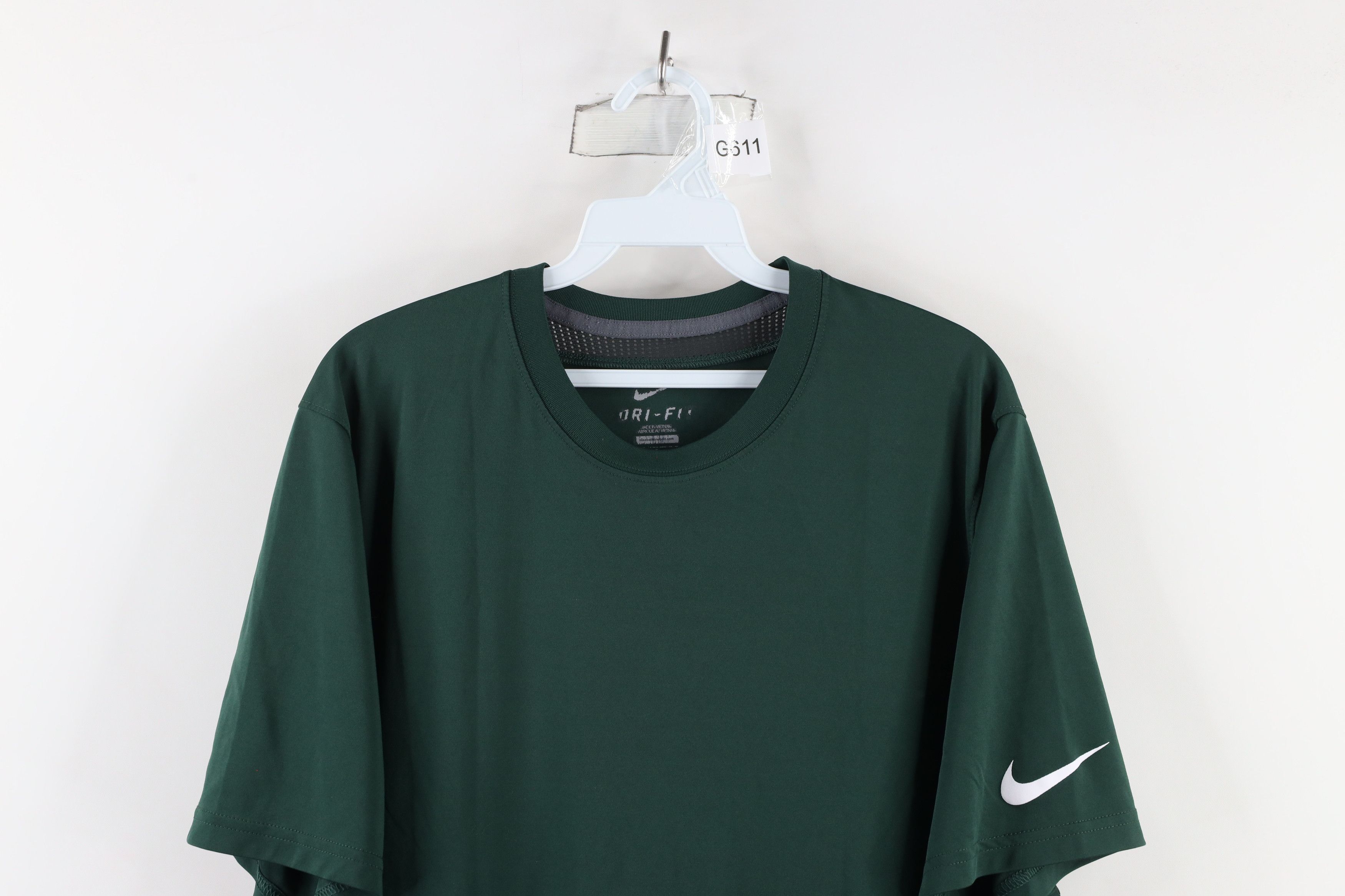 Nike × Vintage Nike Michigan State University Short Sleeve T-Shirt Green Size US L / EU 52-54 / 3 - 2 Thumbnail