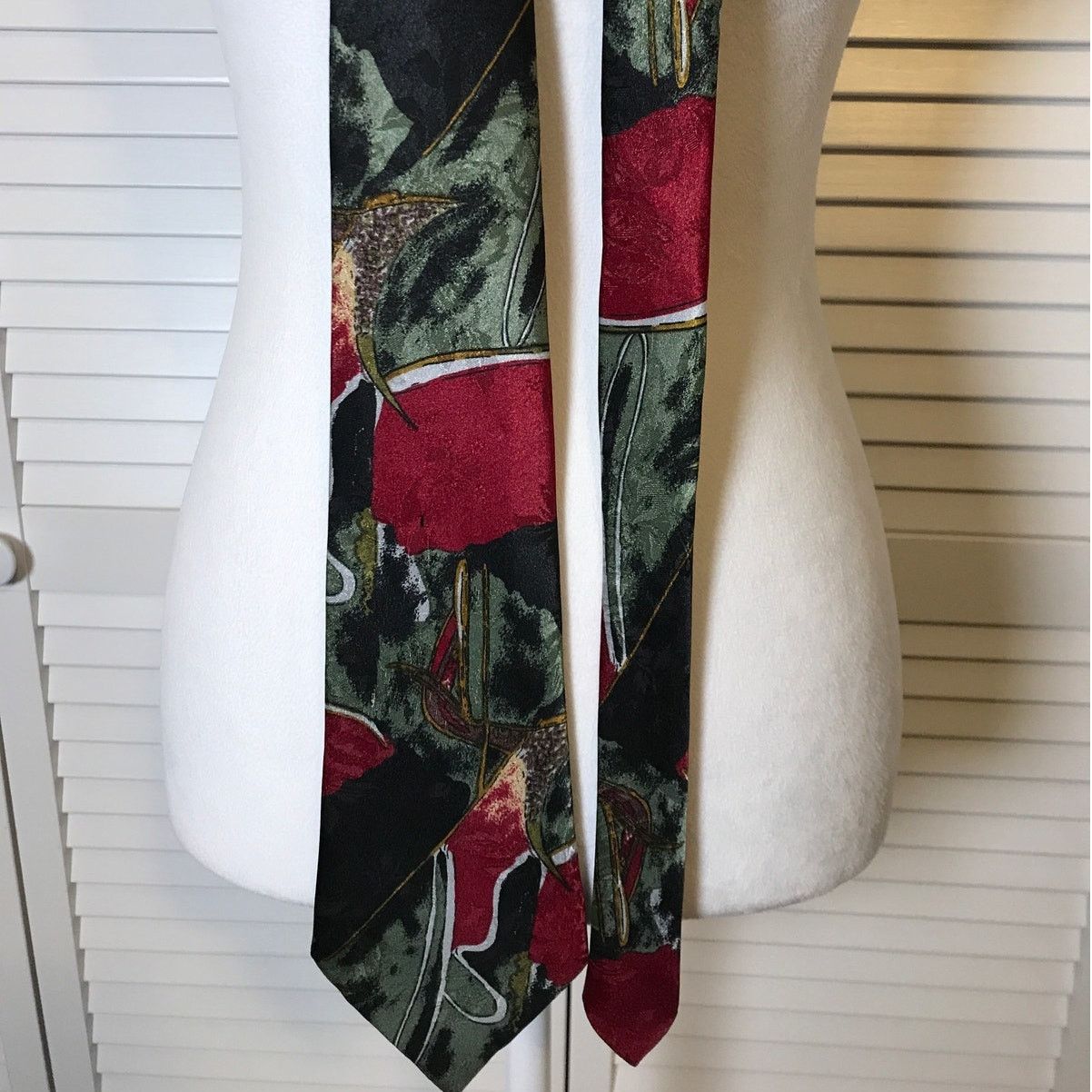 Other FloRence & K-inc. Abstract Pattern Long Wide Silk Necktie Size ONE SIZE - 4 Thumbnail