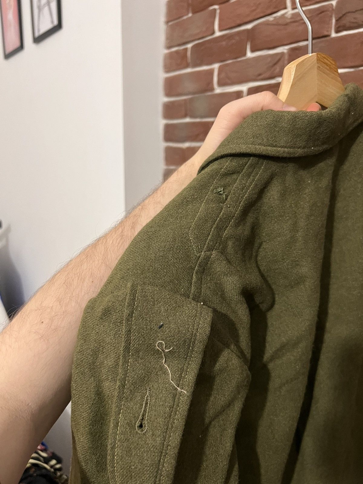 Vintage Vintage 50s Wool Olive Military Jacket Workwear Cropped Size US S / EU 44-46 / 1 - 7 Thumbnail
