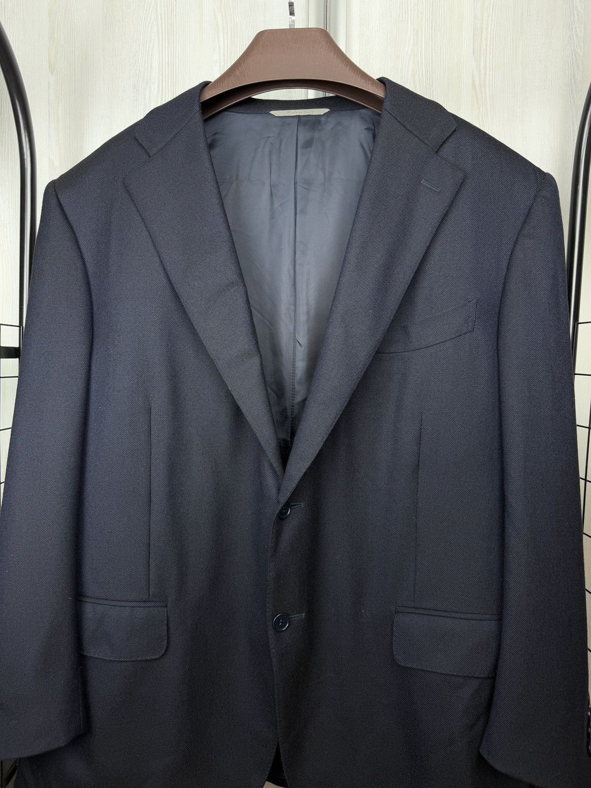 Canali Canali Travel dark blue wool 2 button blazer sport coat Size 48R - 3 Thumbnail
