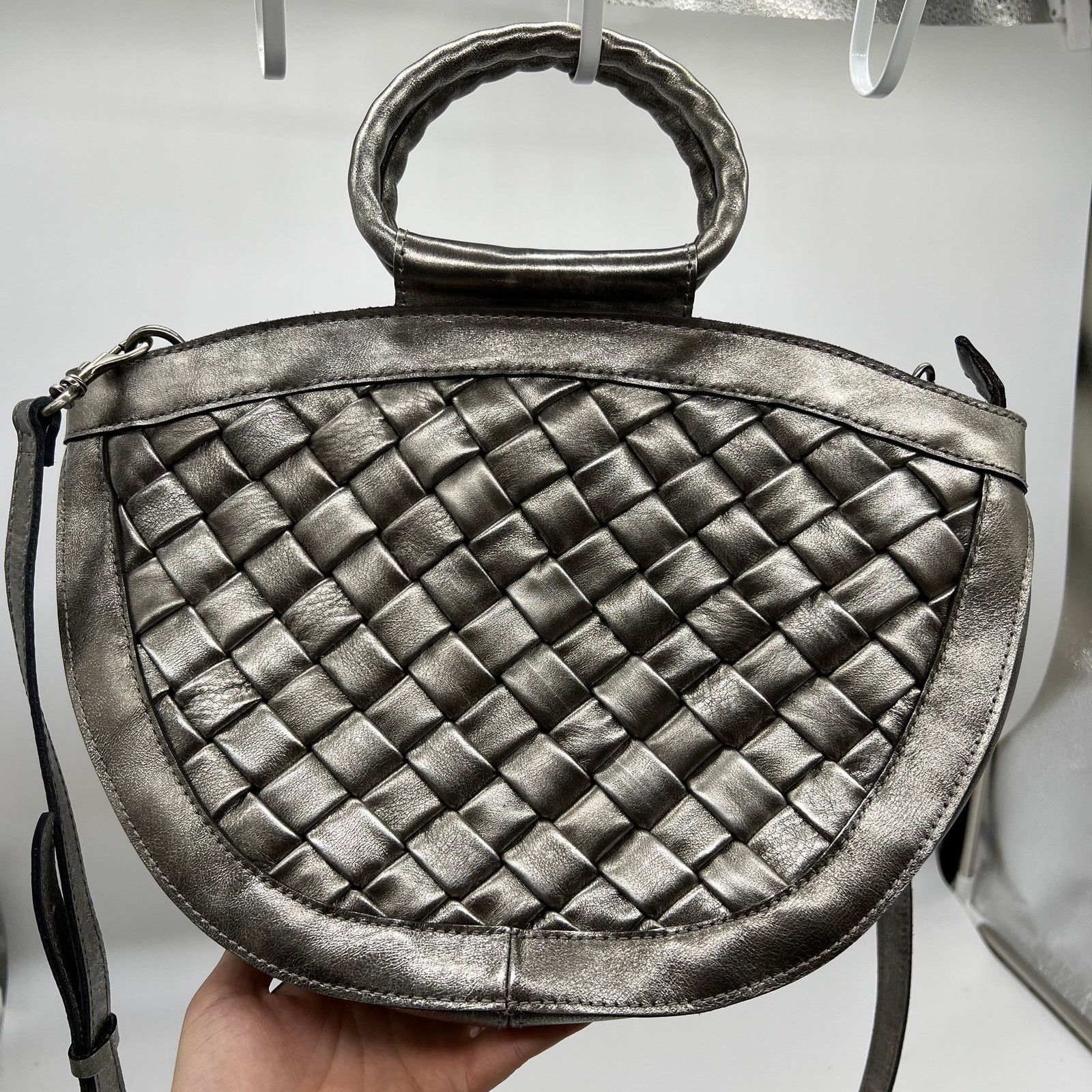 Patricia Nash Leather Ossi Satchel with Crossbo